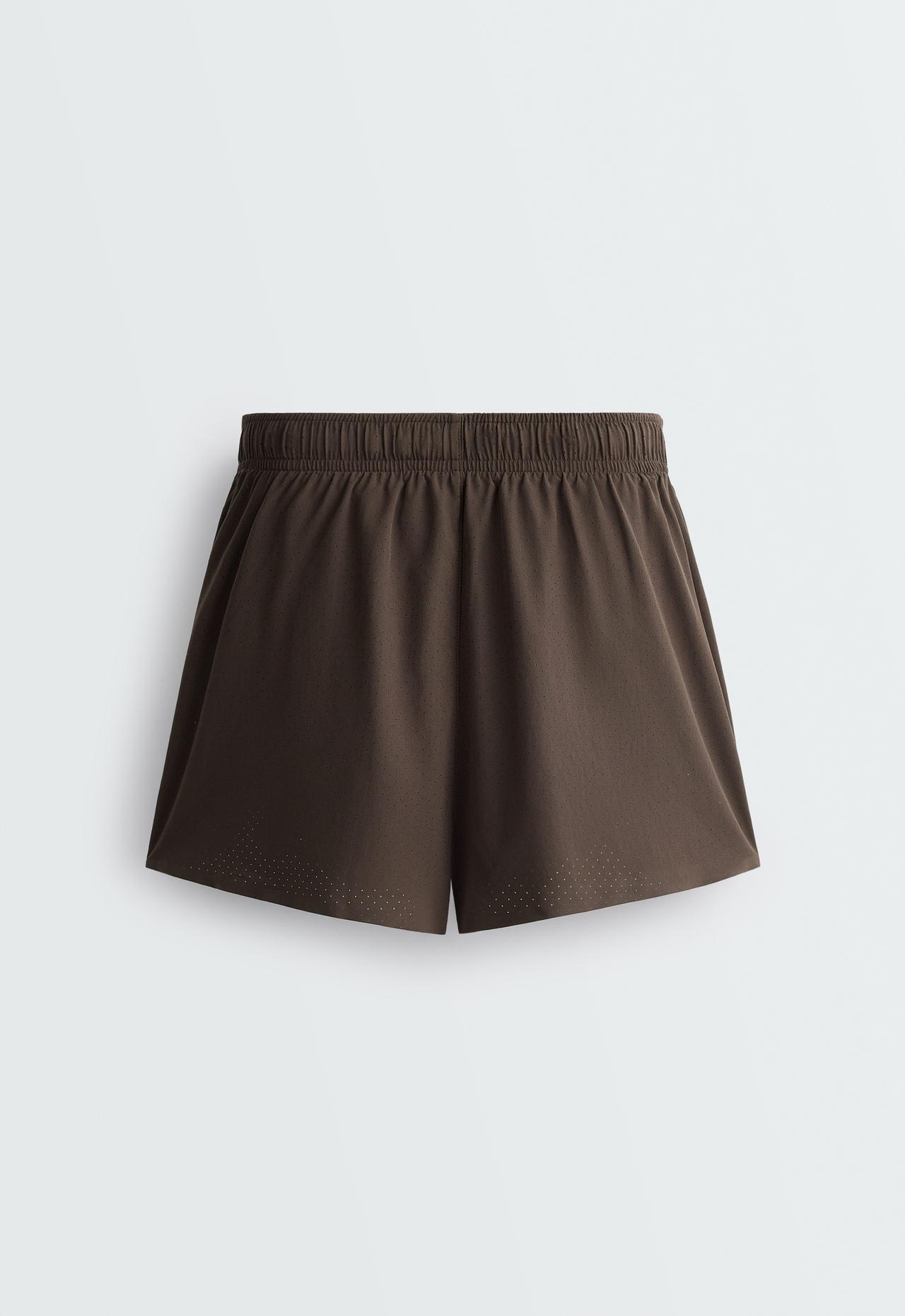Technical Shorts Mid rise 7cm — BROWN