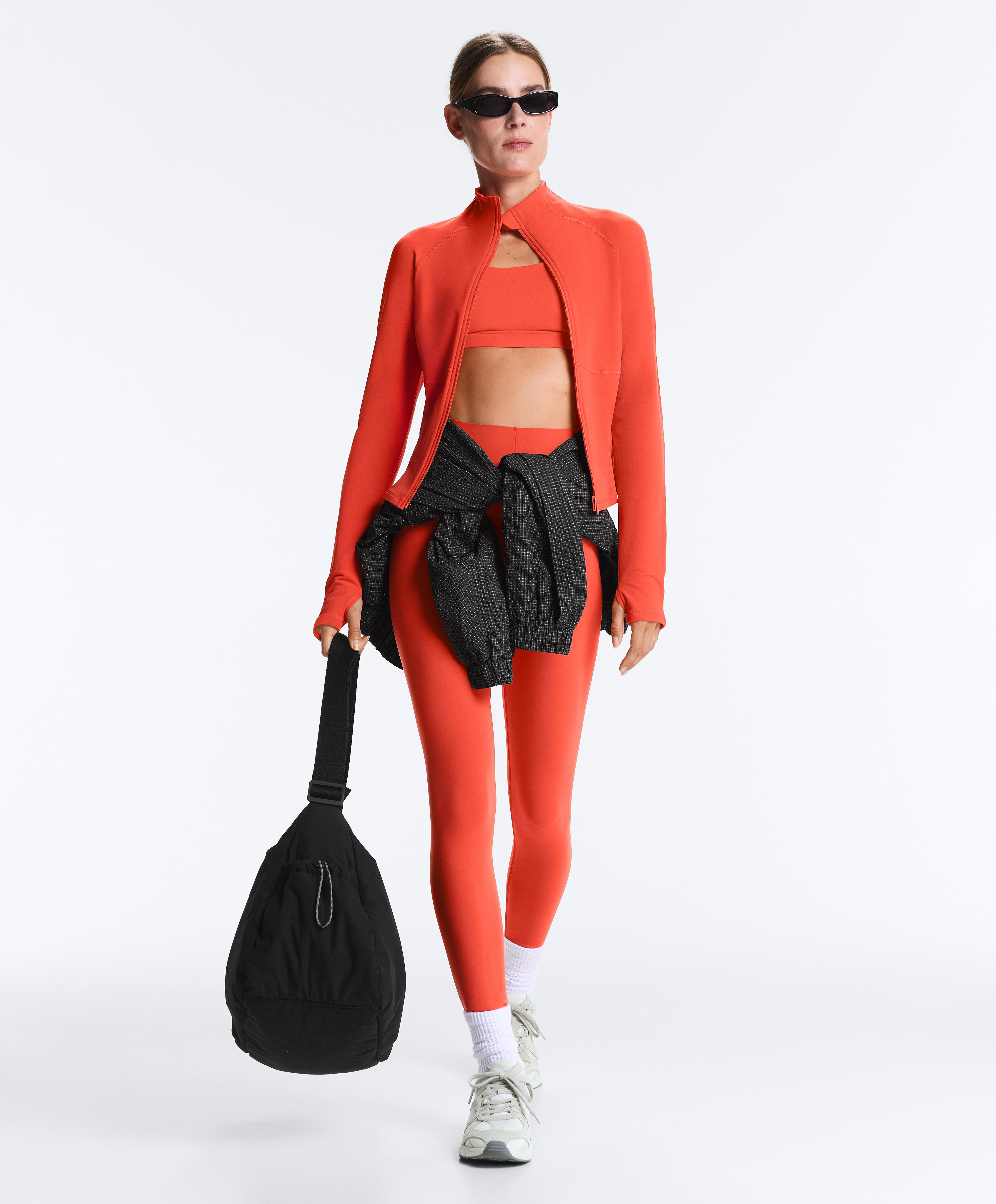 Light warm technical jacket with seams — BRIGHT ORANGE (alternate view)