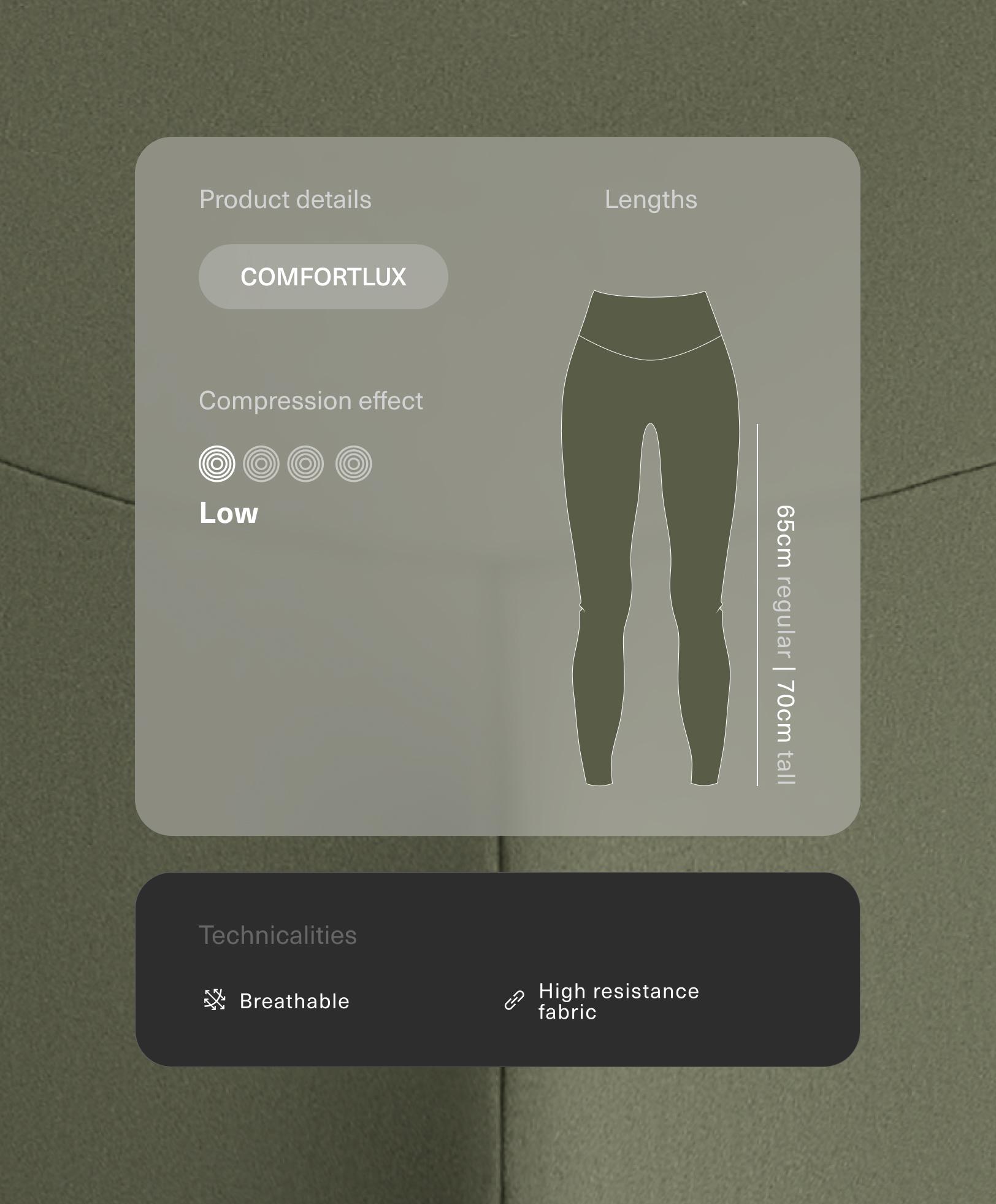 Knöchellange Comfortlux Leggings, höher Bund