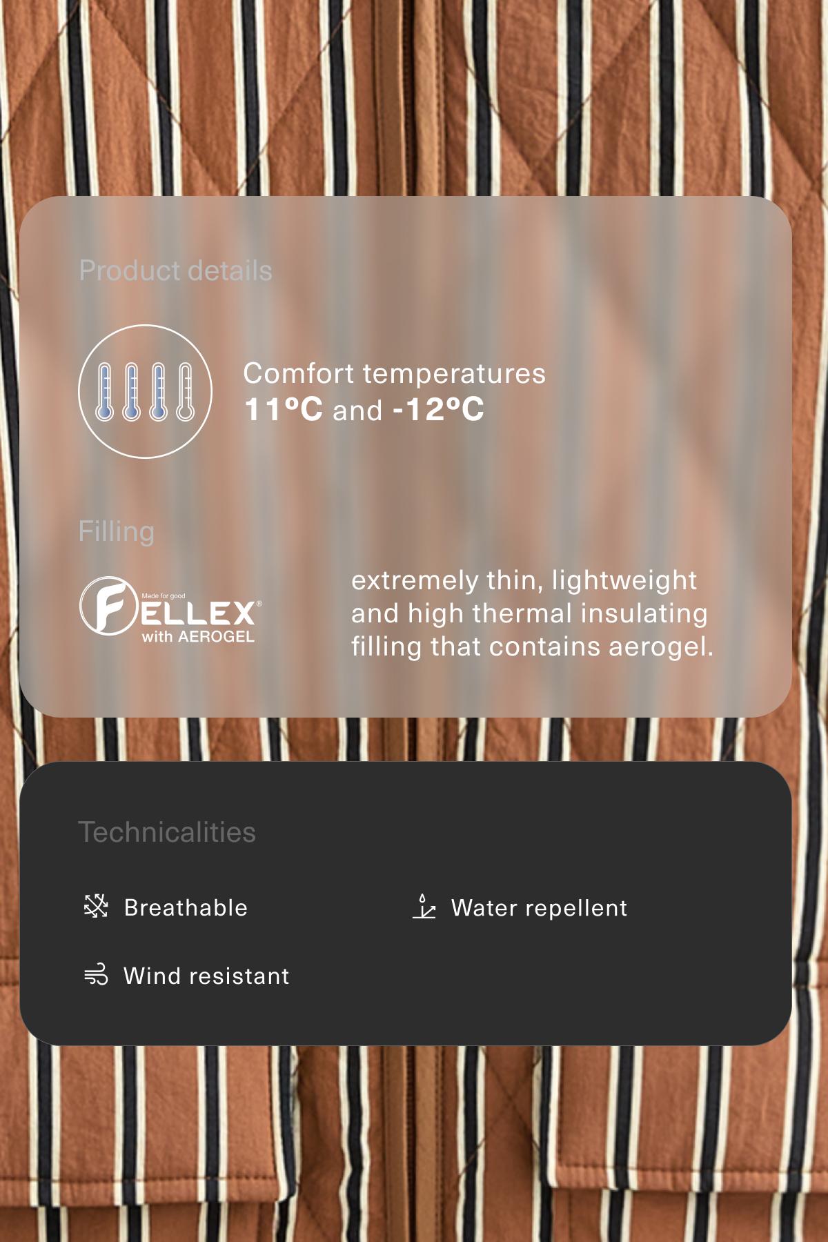 Water-repellent FELLEX® AEROGEL padded jacket — PALE TAN