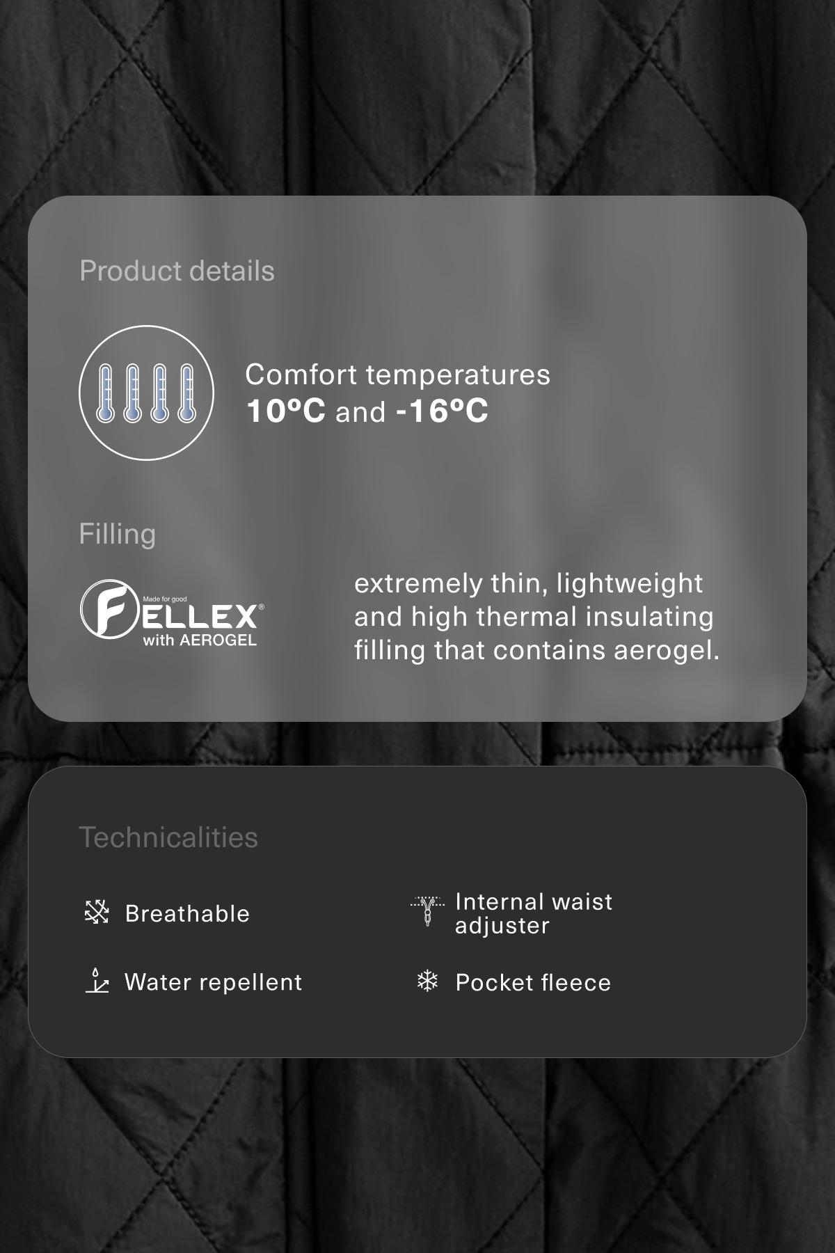FELLEX® AEROGEL padded jacket — BLACK