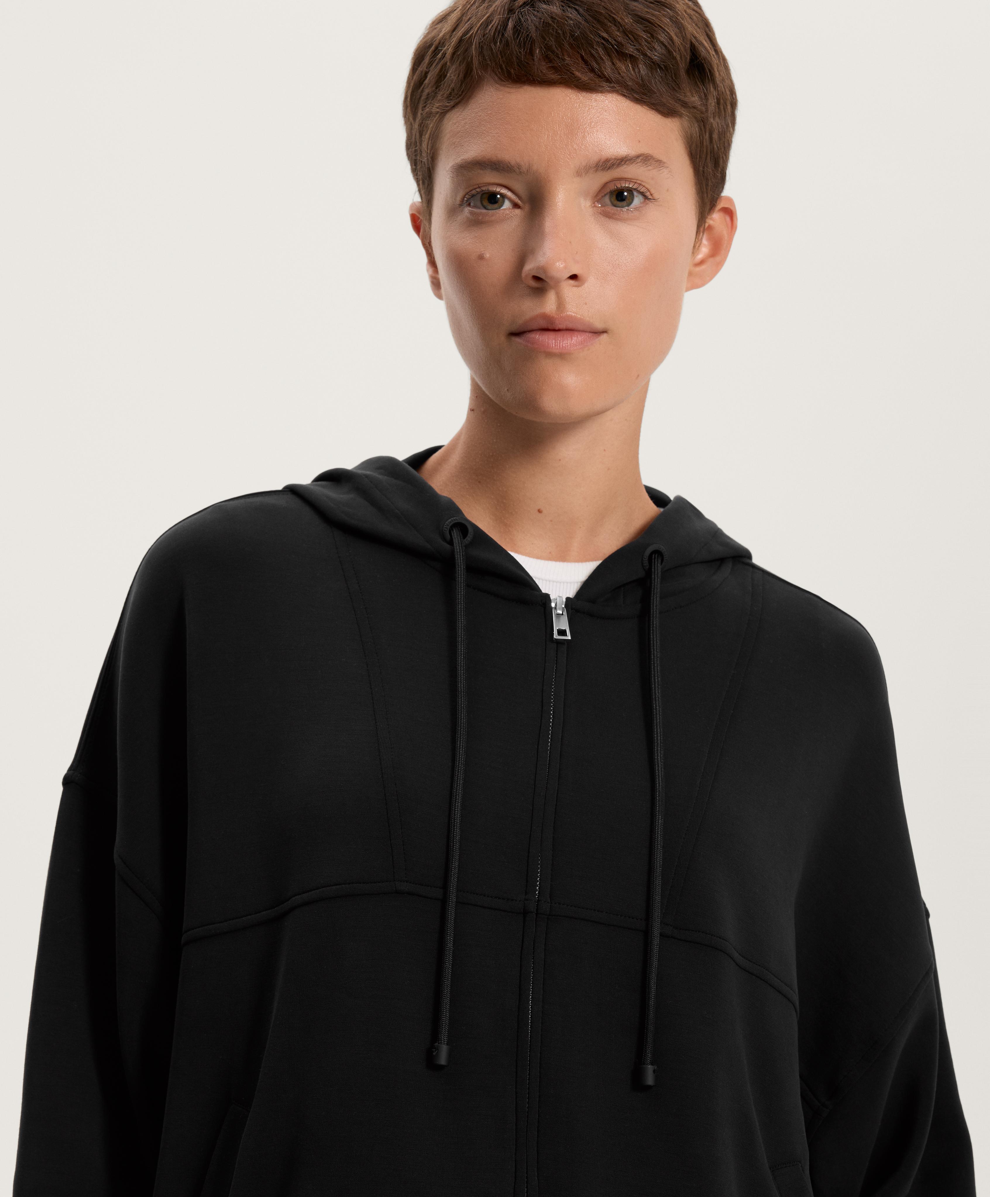 Chaqueta con capucha con modal tacto suave Chaqueta con capucha con modal tacto suave