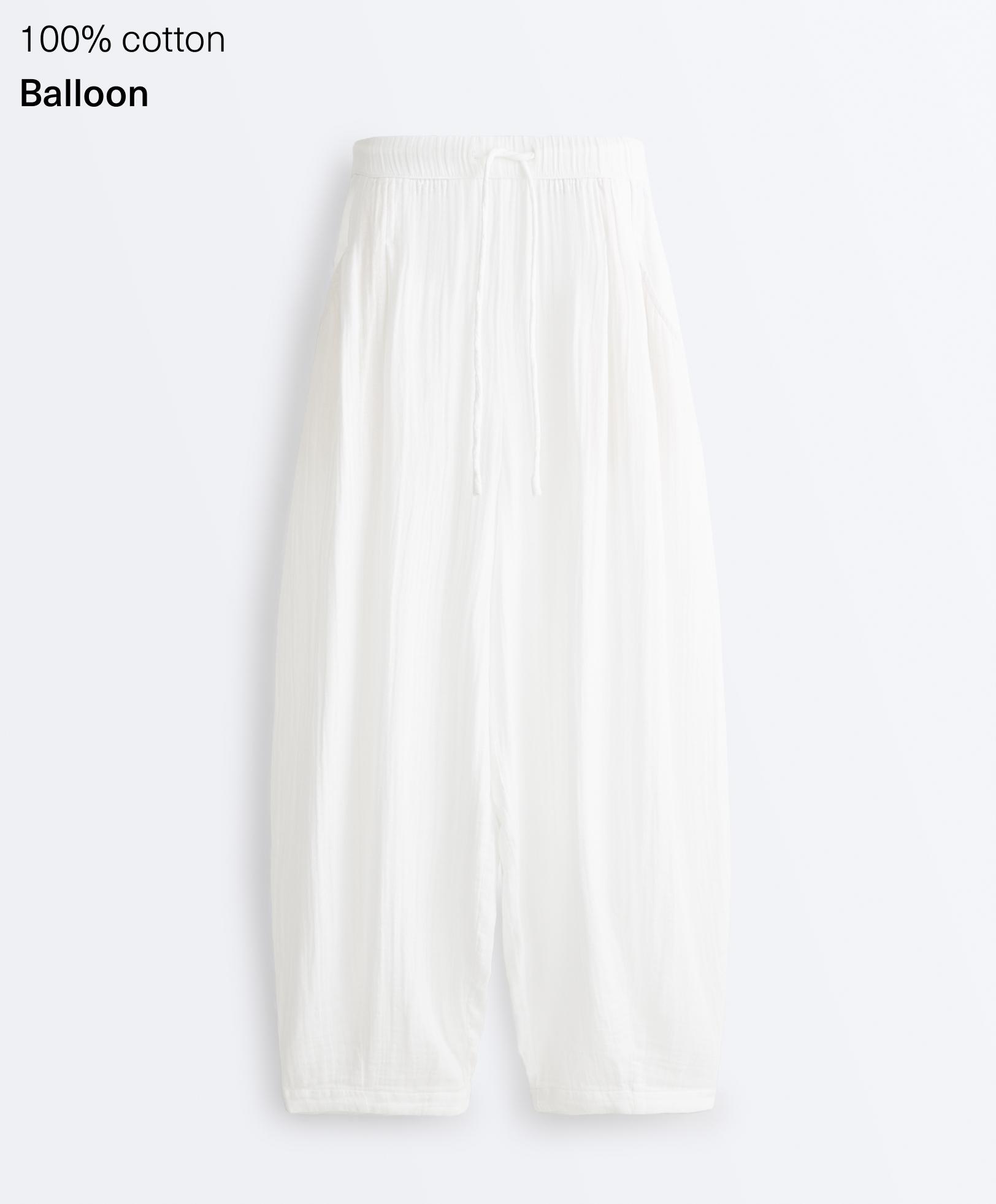 100% cotton balloon trousers 100% cotton balloon trousers