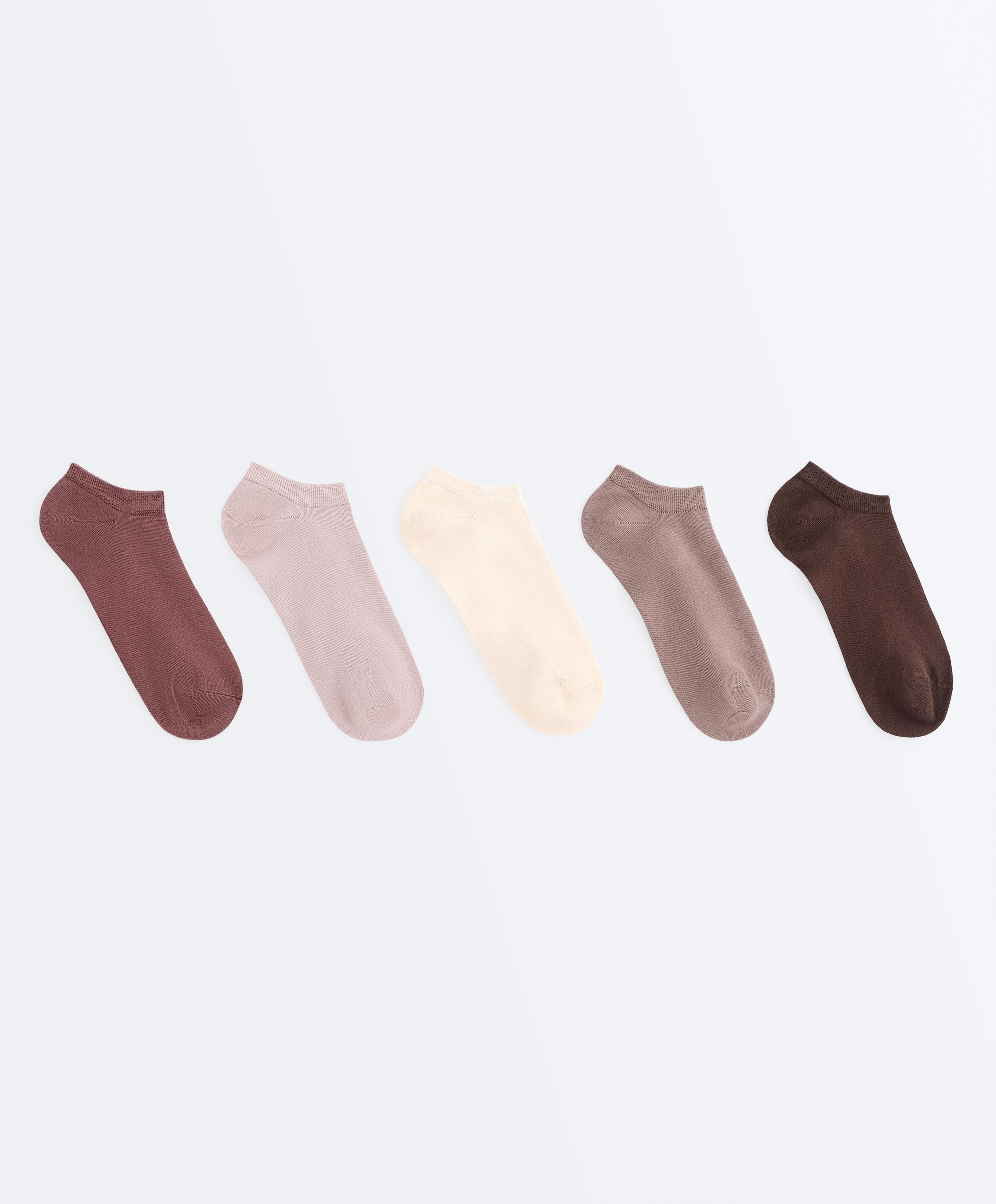 5 Paar Sneakersocken aus Baumwollmischung