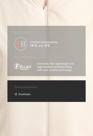 FELLEX® Volcanic technical padded gilet with piping — PALE ECRU 2