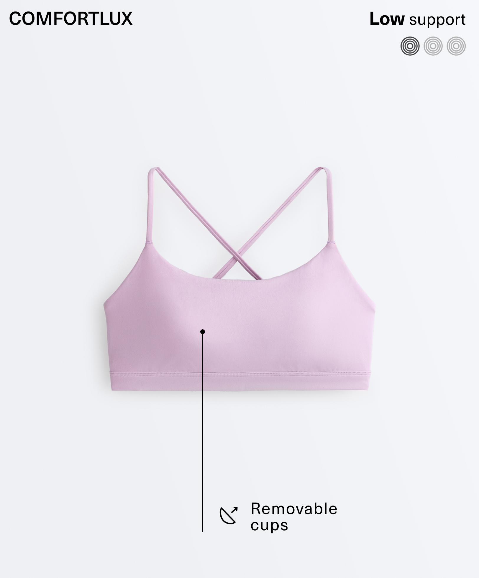 Brassière de sport Comfortlux bretelles croisées faible maintien Brassière de sport Comfortlux bretelles croisées faible maintien