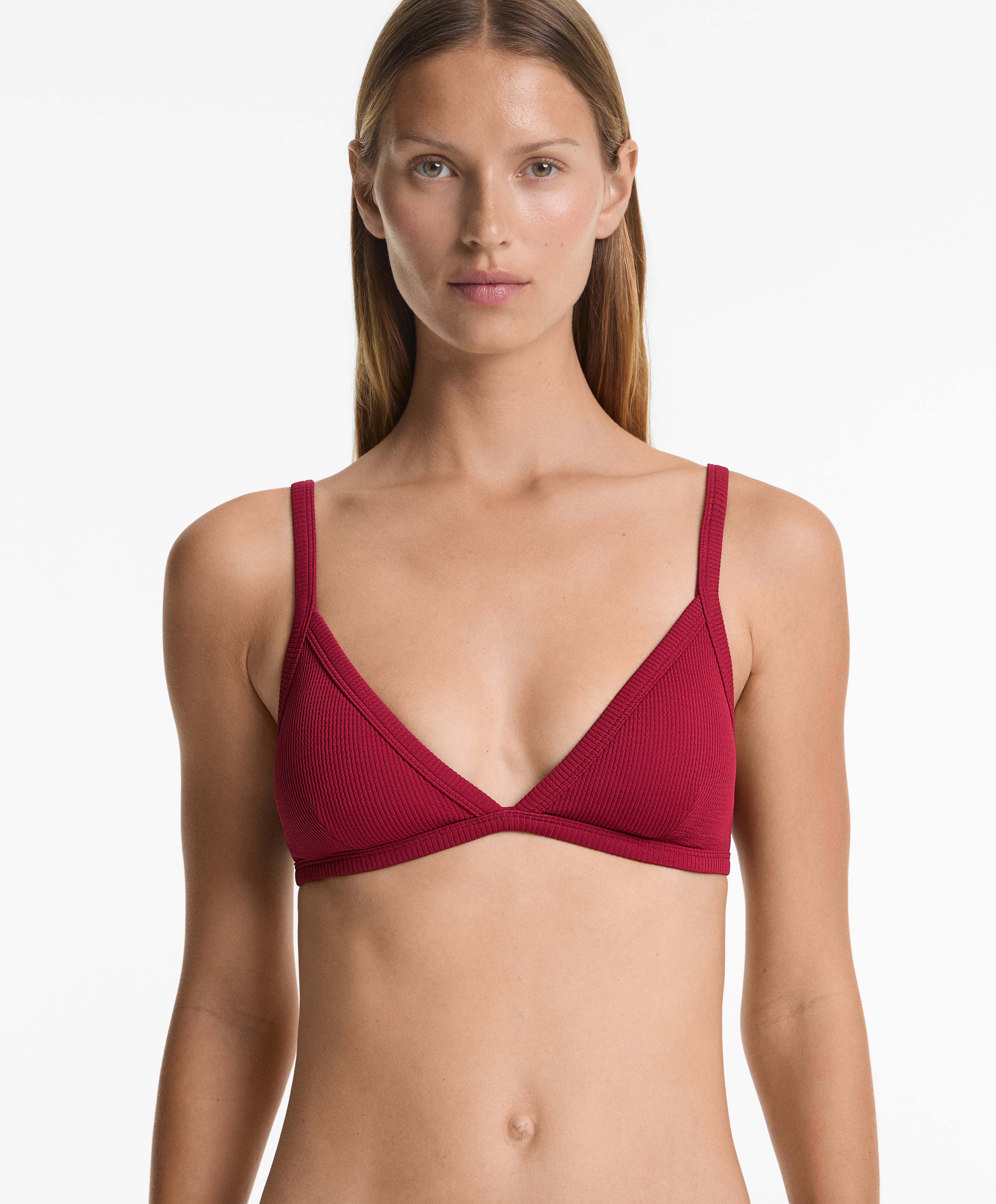 Haut de bikini triangle rib