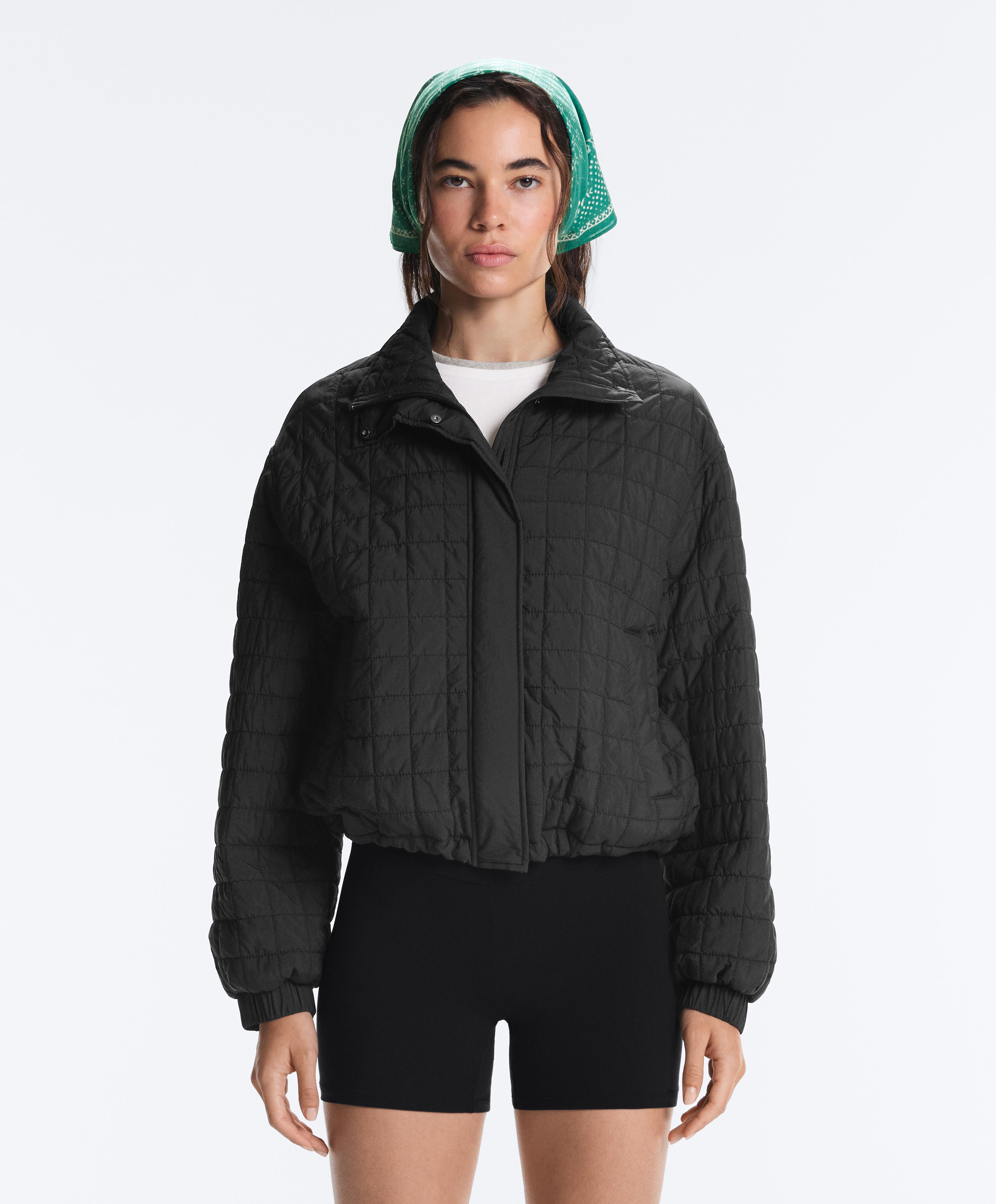 Short FELLEX® AEROGEL padded jacket — BLACK