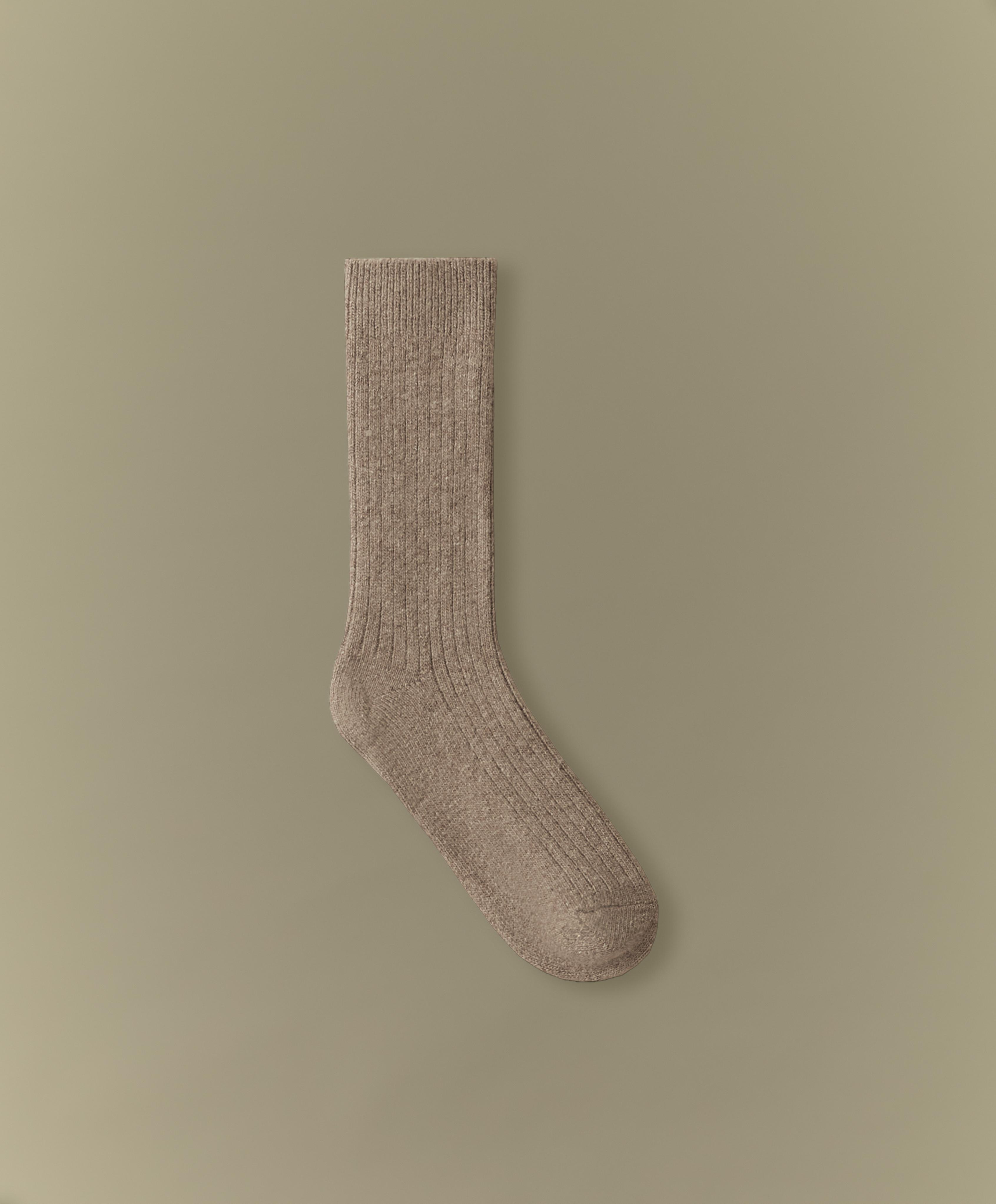 Classic socks 15% cashmere 10% wool — TAN MELANGE