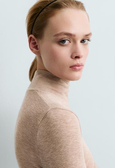 T-shirt base layer rib — MINK MELANGE 4