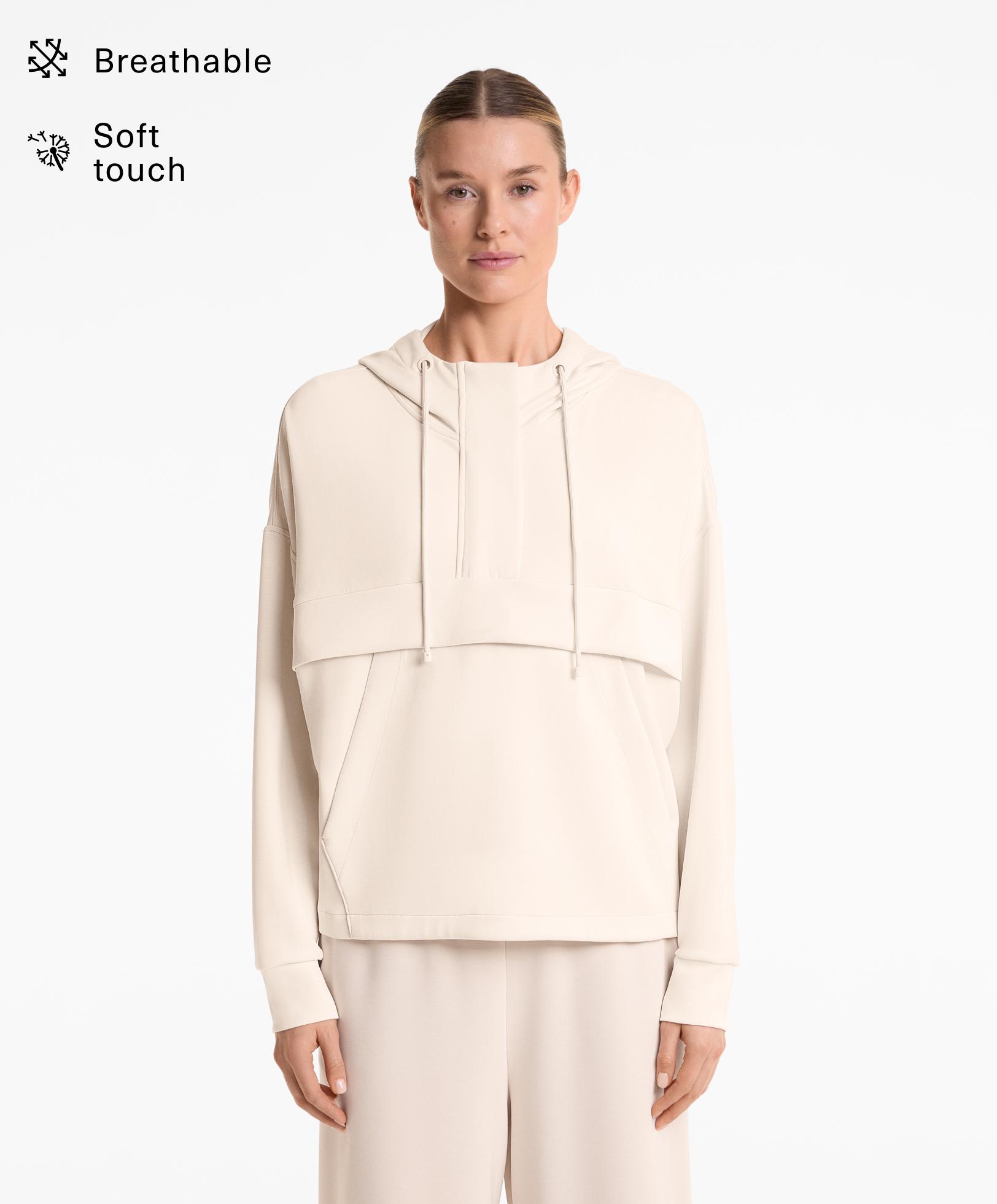 Sudadera con modal tacto suave cremallera