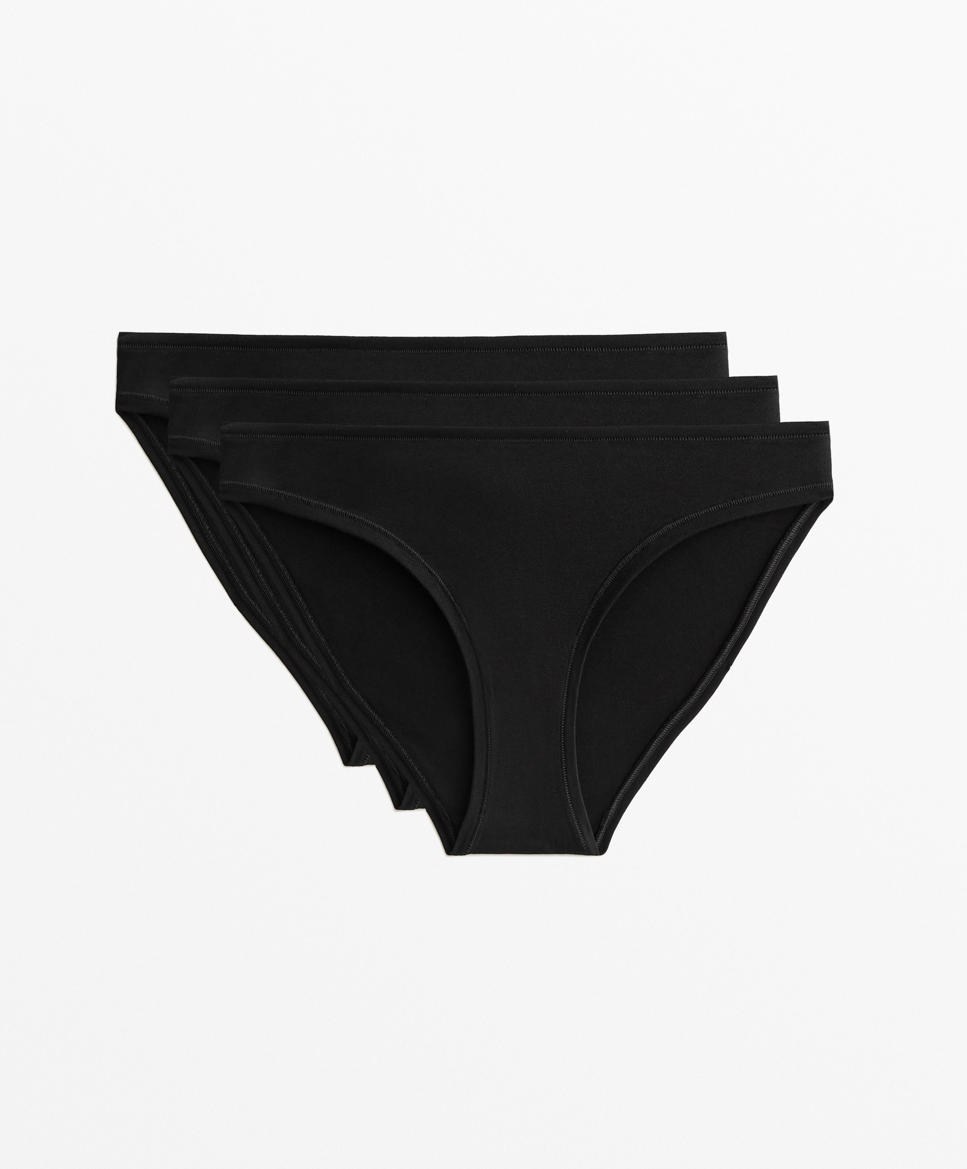 3 culottes classiques en mélange de coton 3 culottes classiques en mélange de coton