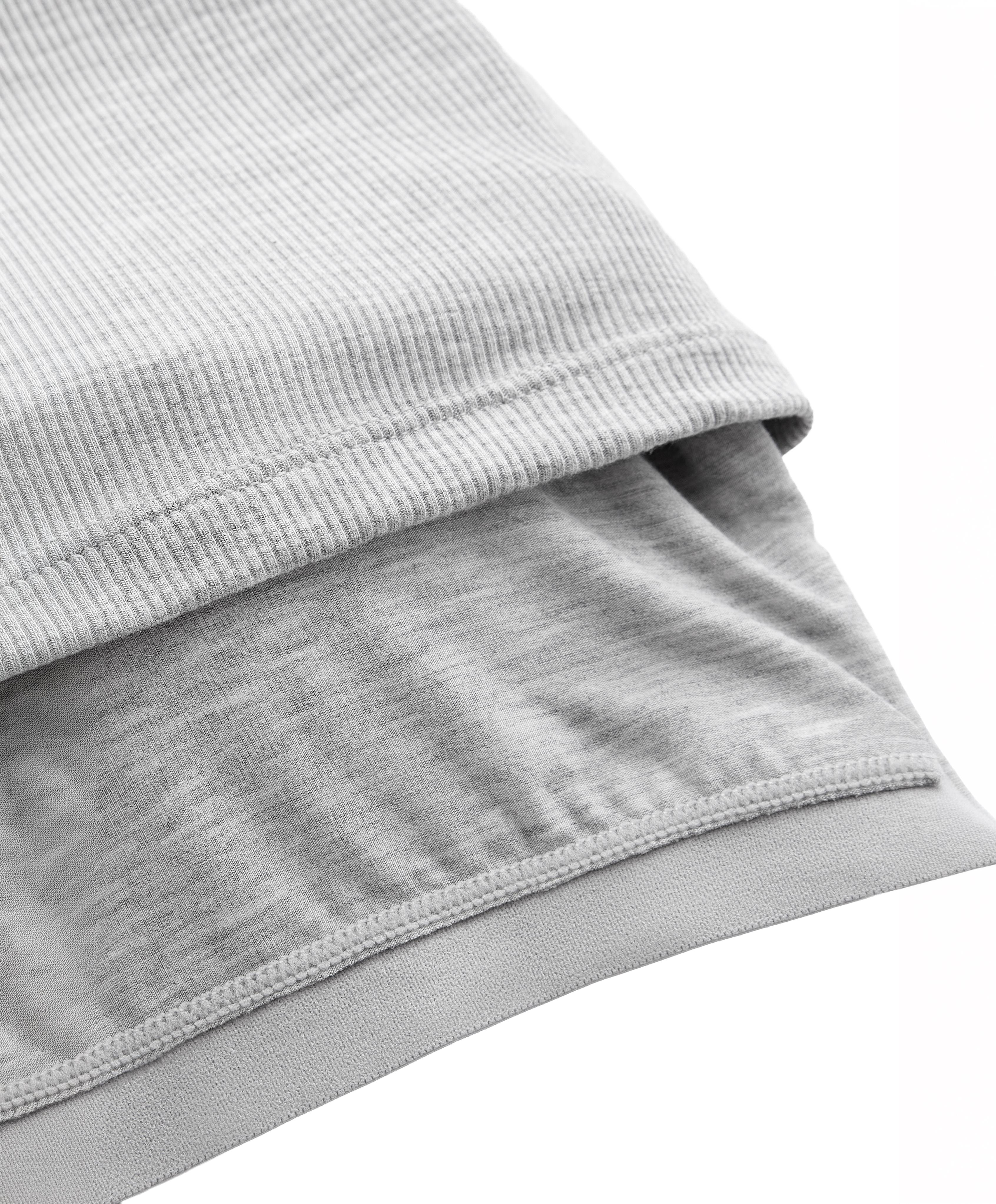 Rib modal blend long tank top — GREY MELANGE