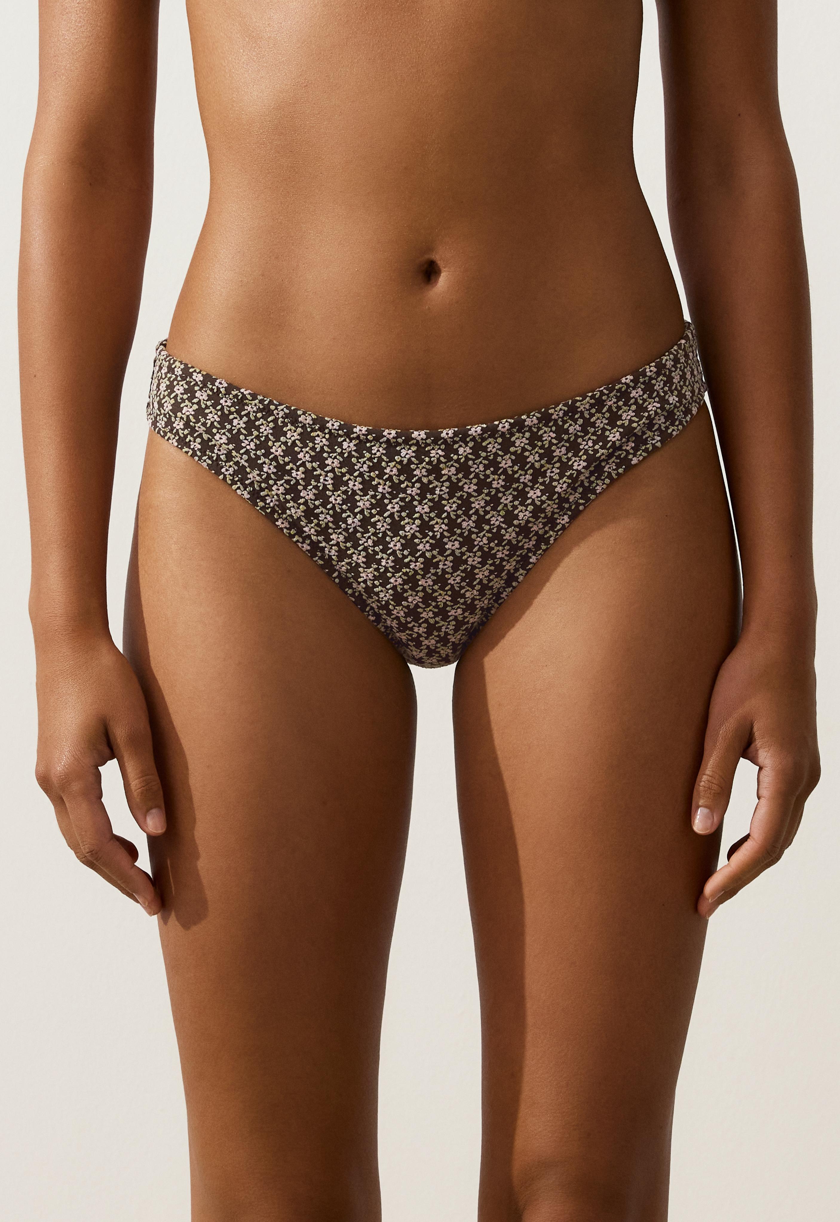 Floral jacquard classic bikini briefs