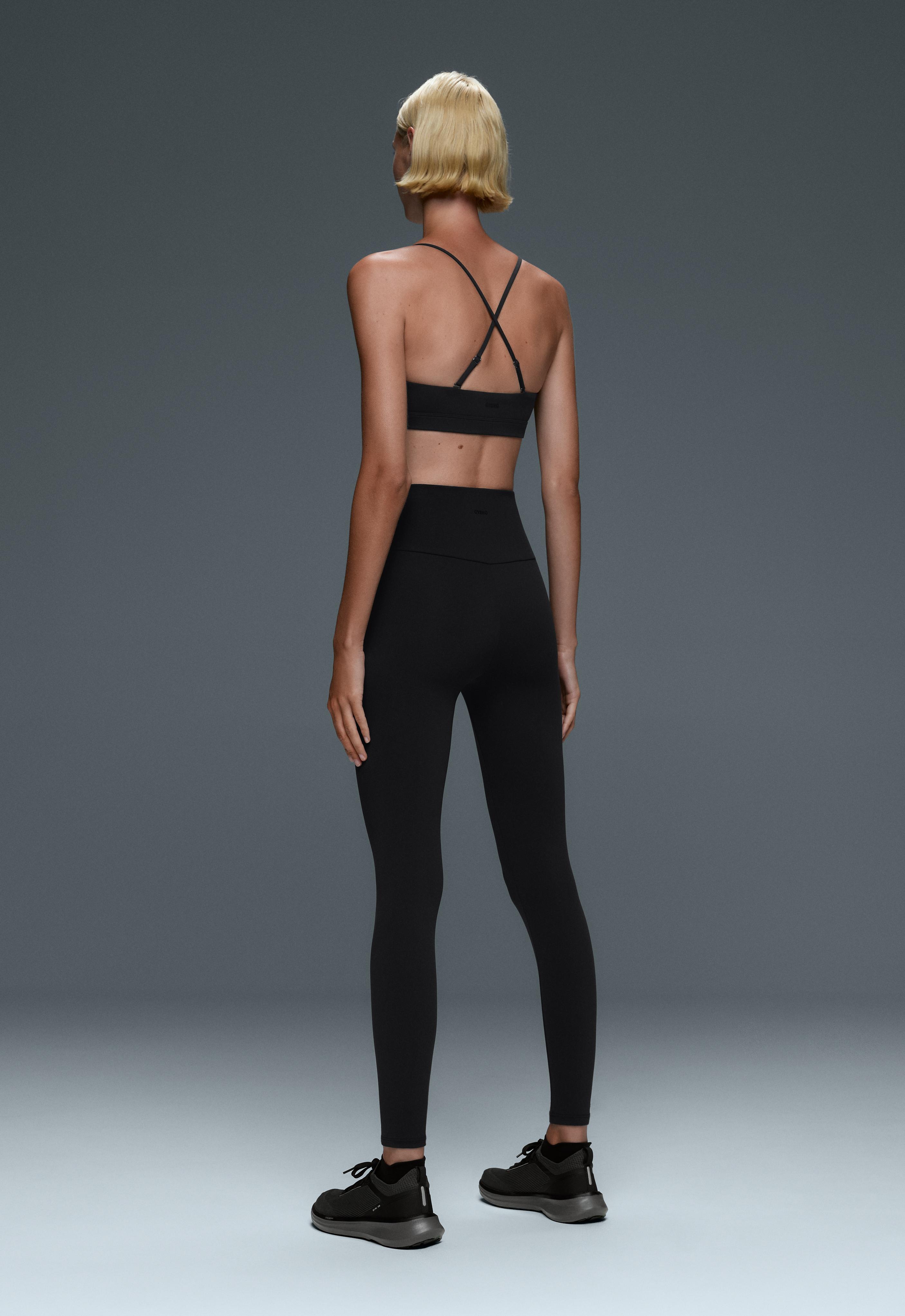 Comfortlux super high-rise ankle-length leggings — BLACK