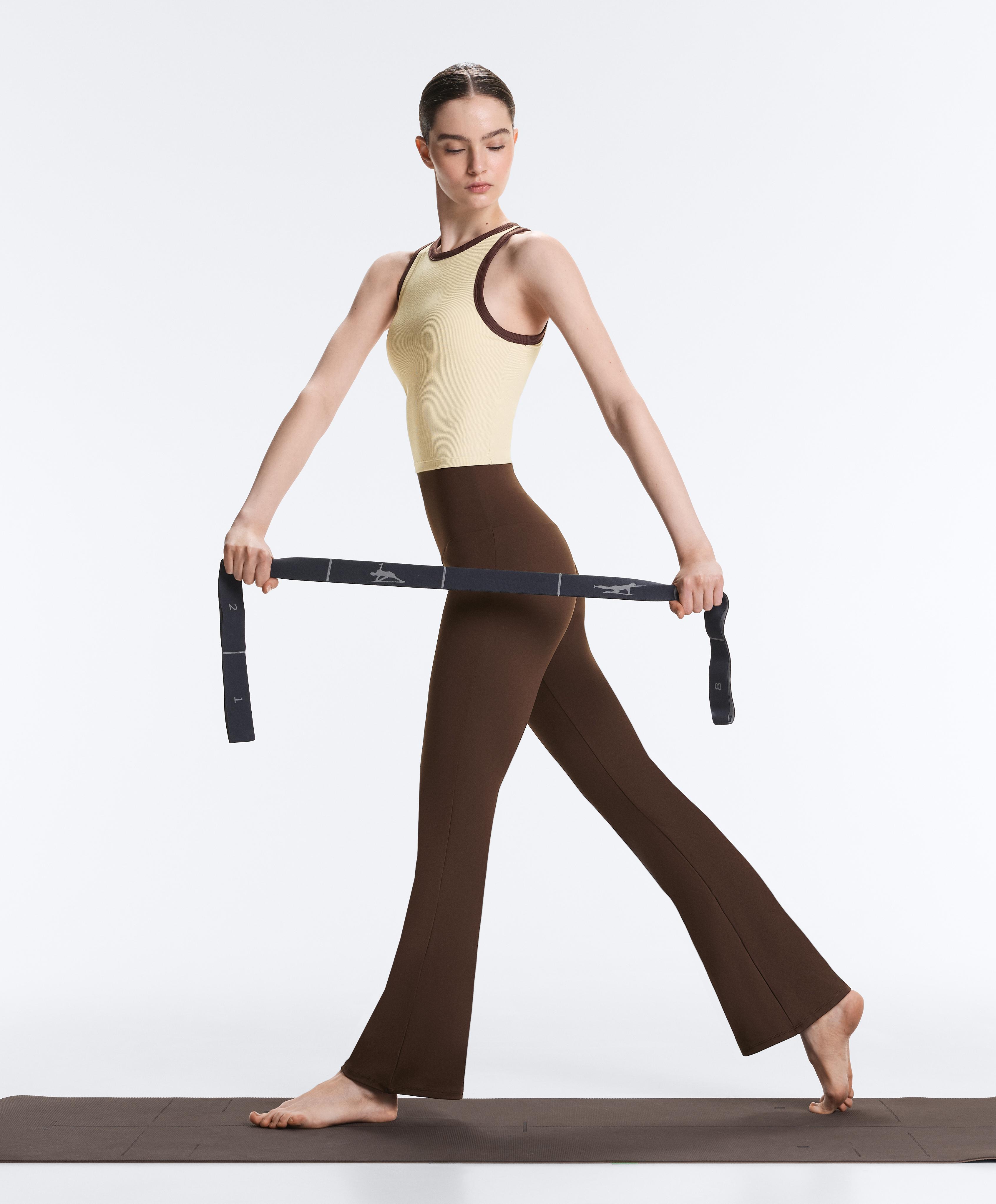 Rib modal blend long tank top — VANILLA