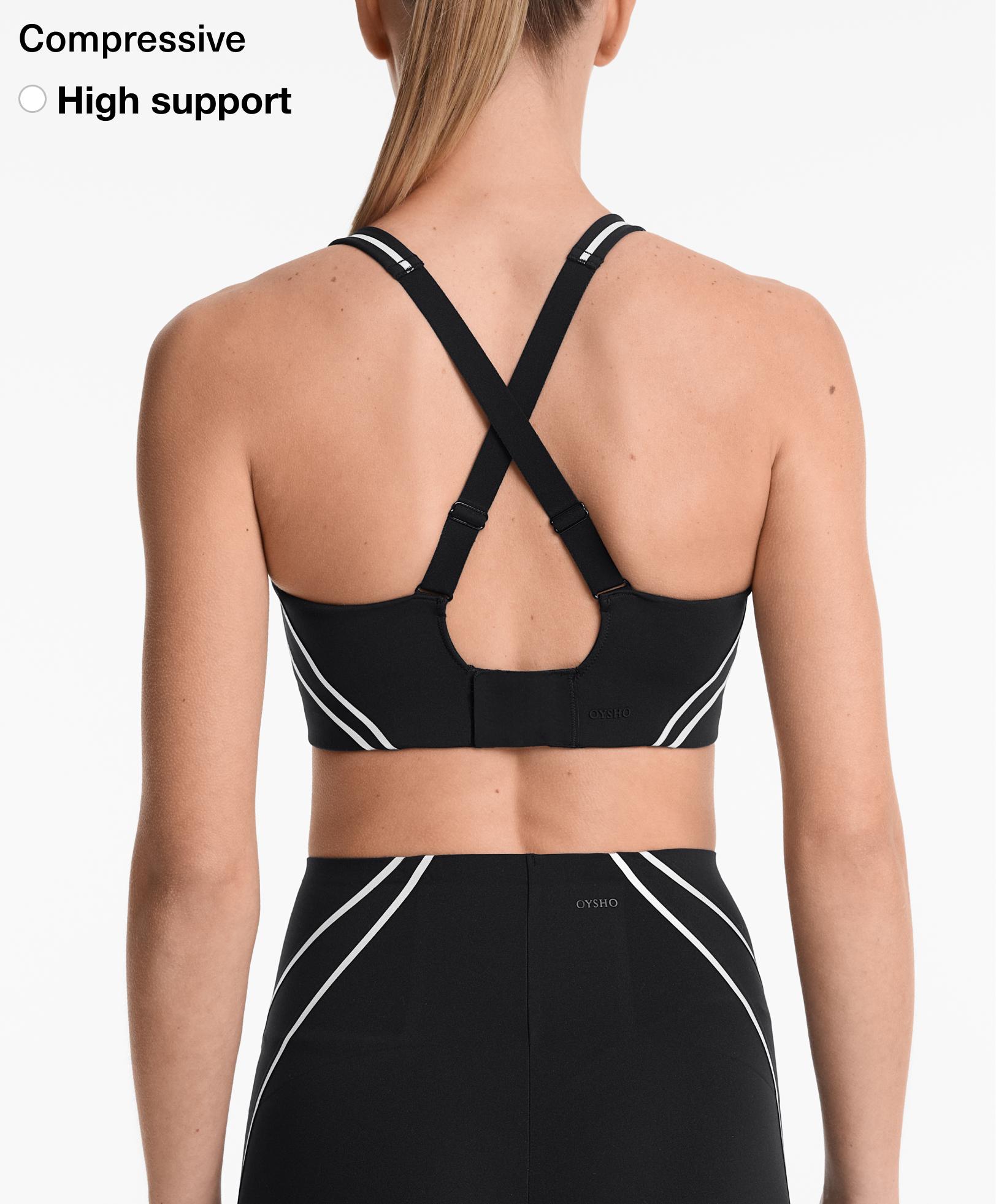 Firm support Compressive reflective sports bra