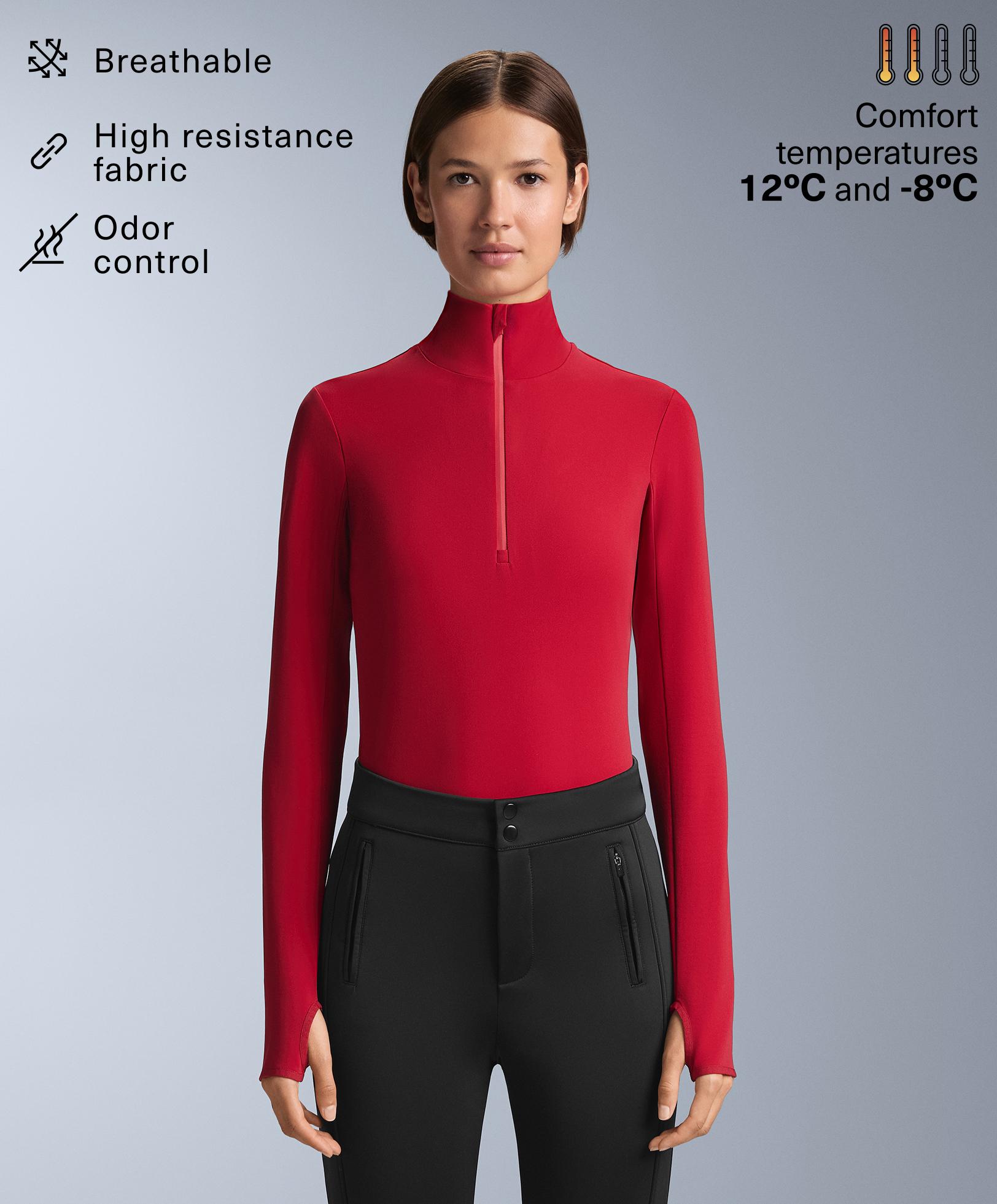 Thermal base layer half-zip top