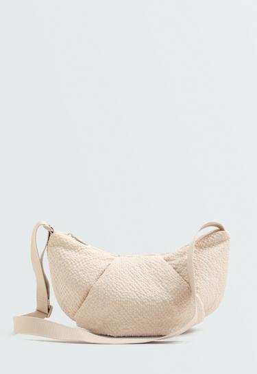 Textured quilted crossbody bag — ECRU 2