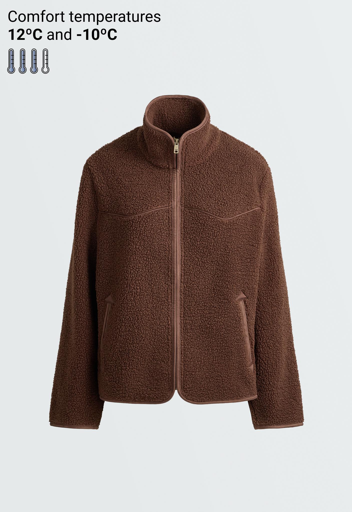 Piping faux-shearling jacket — COCOA