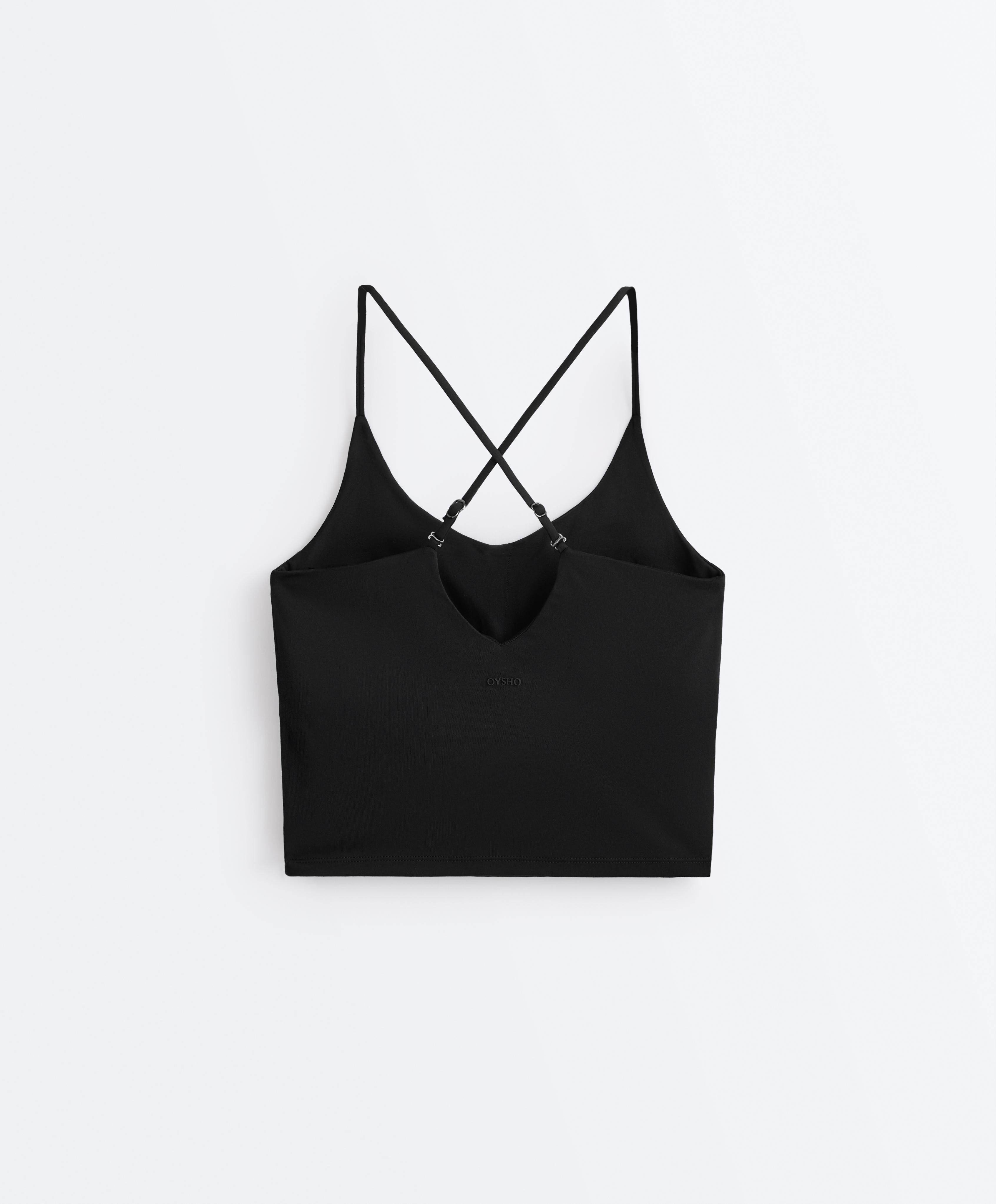 Comfortlux tank top with adjustable straps — BLACK