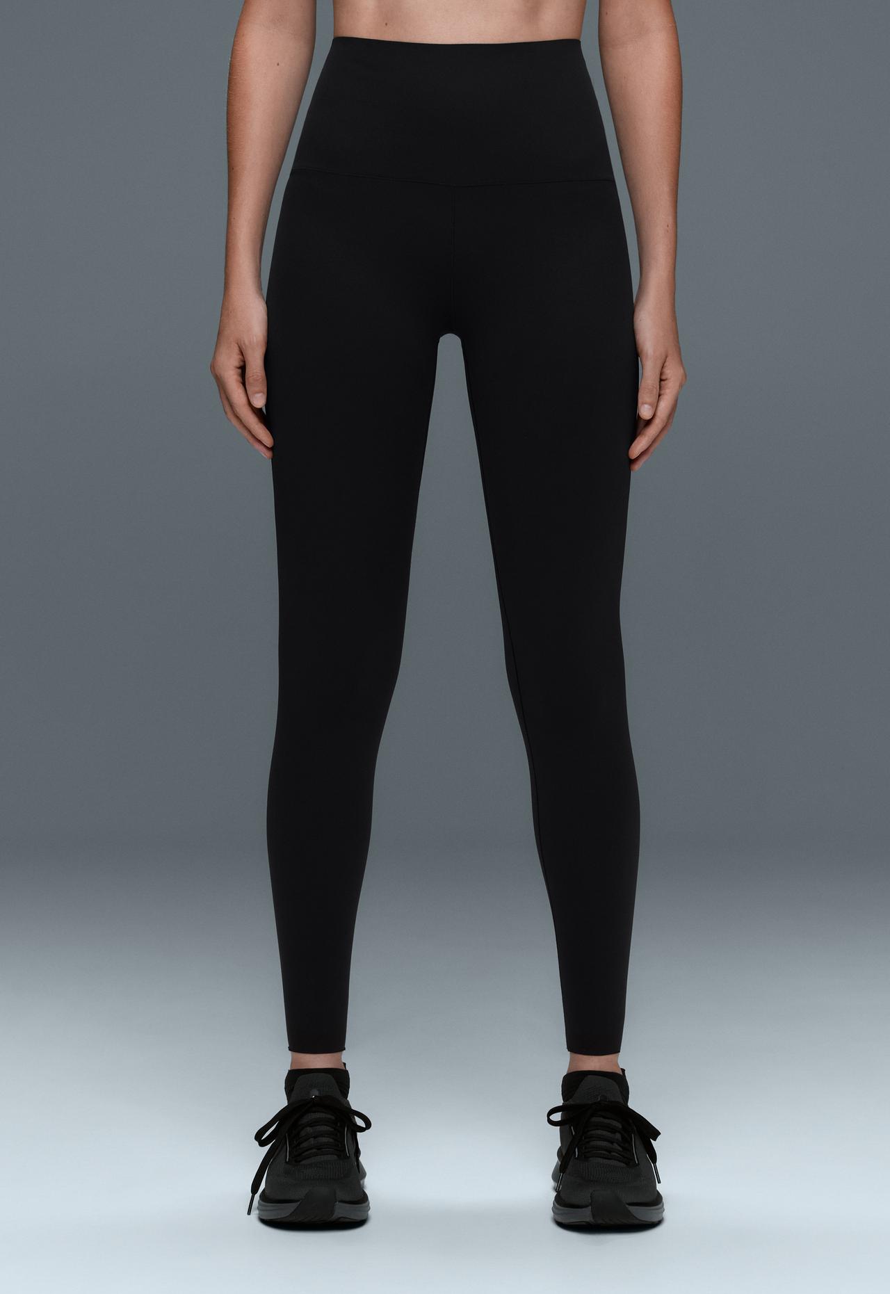 Perfect-adapt high-rise ankle-length leggings — BLACK