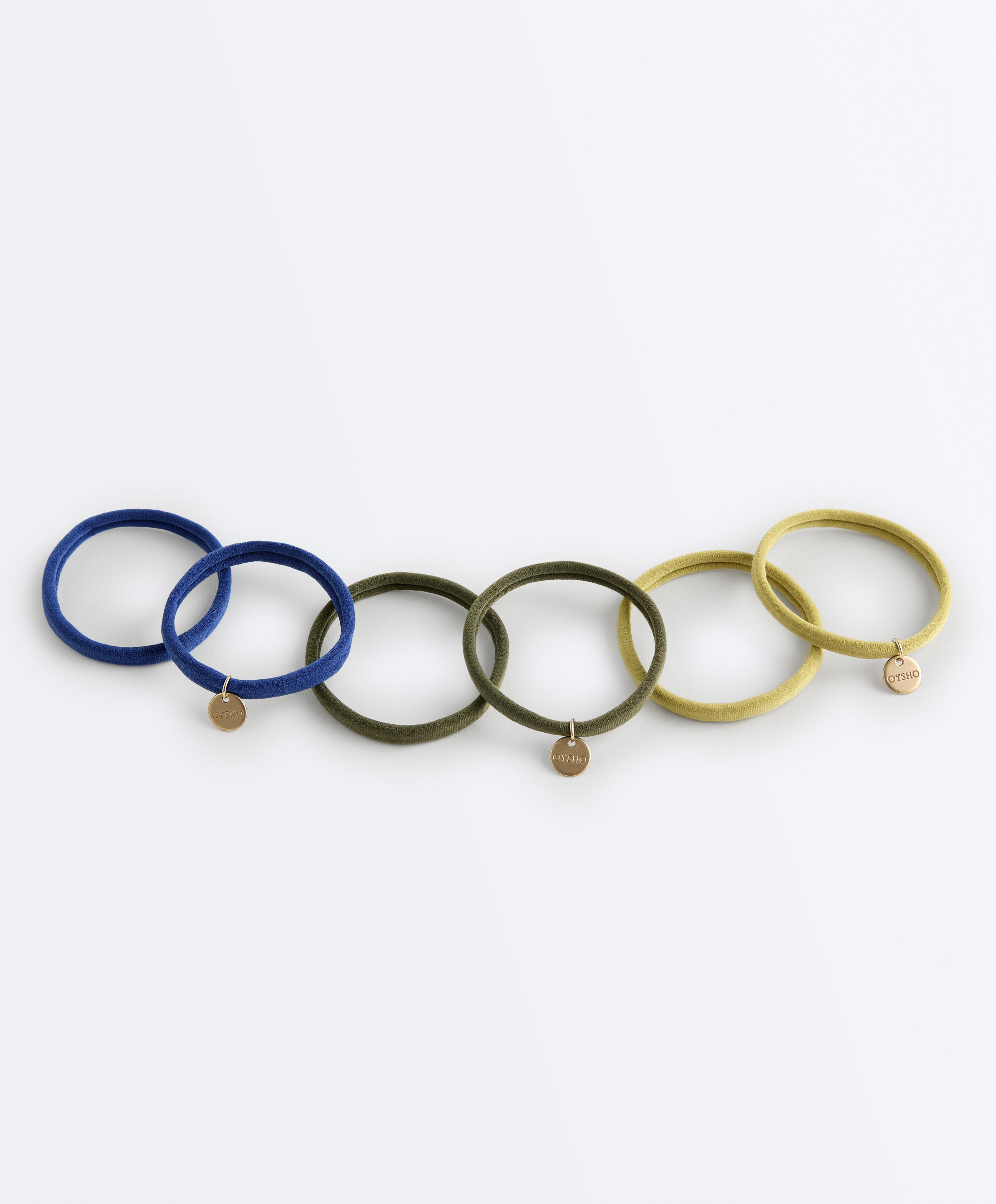 6 Oysho plaque hair ties - Sale