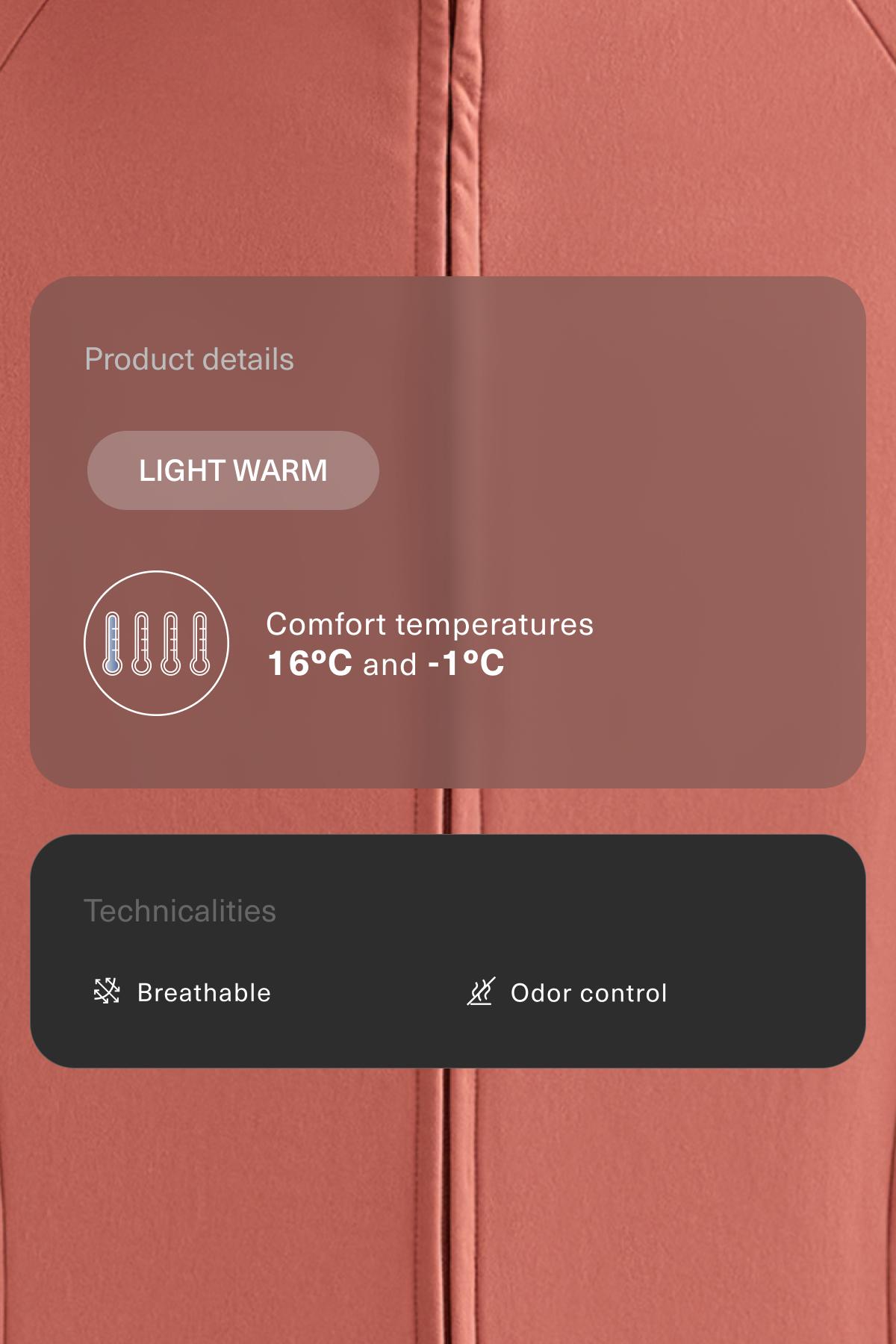 Light warm technical jacket — ROSETTE BLUSH