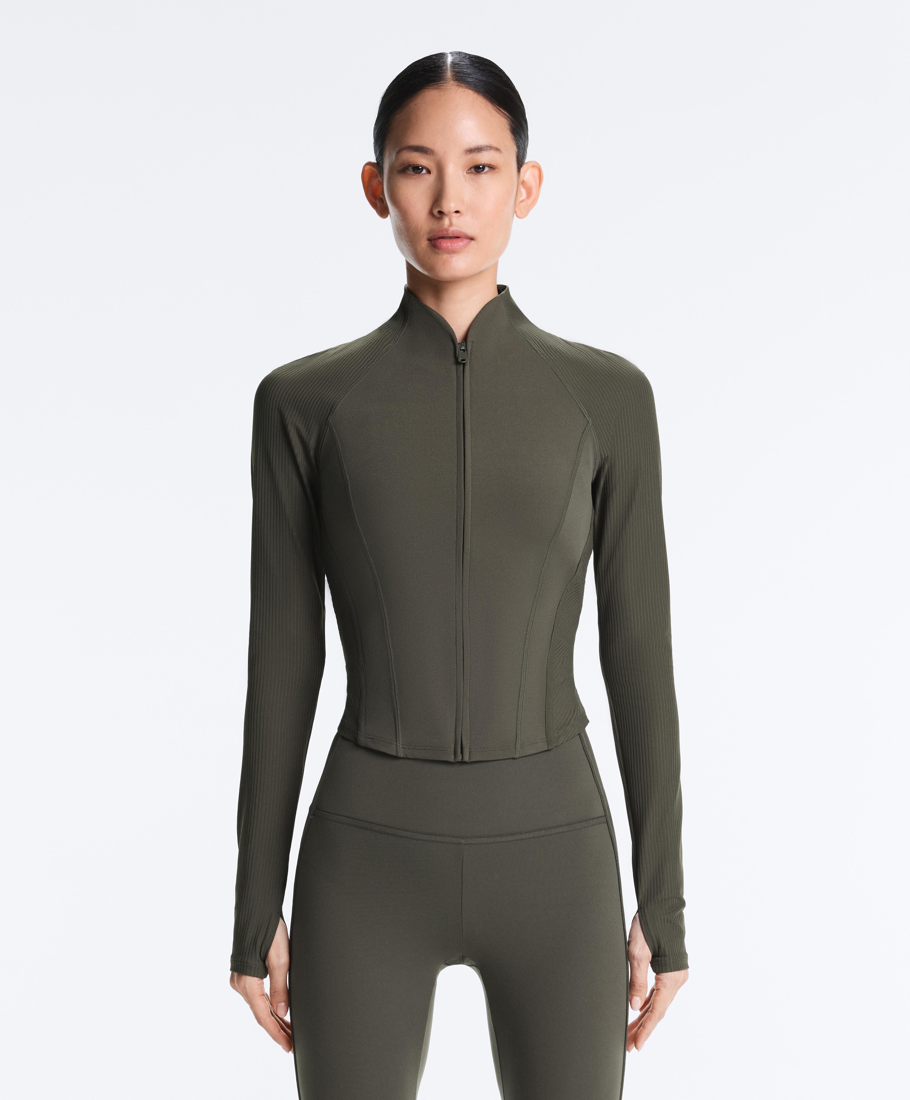 Comfortlux rib technical jacket — GREEN