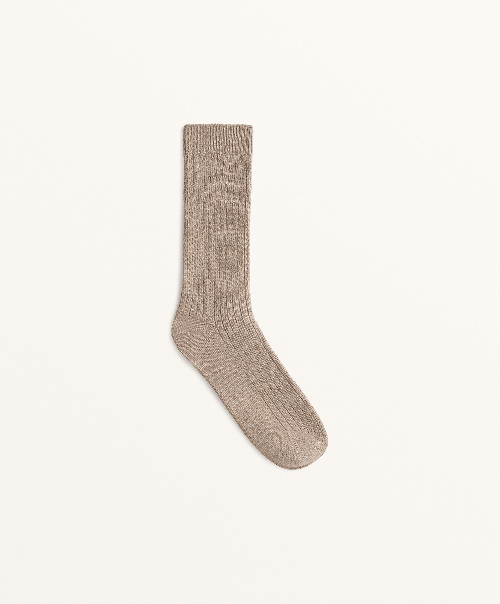 Classic socks 15% cashmere 10% wool — TAN MELANGE