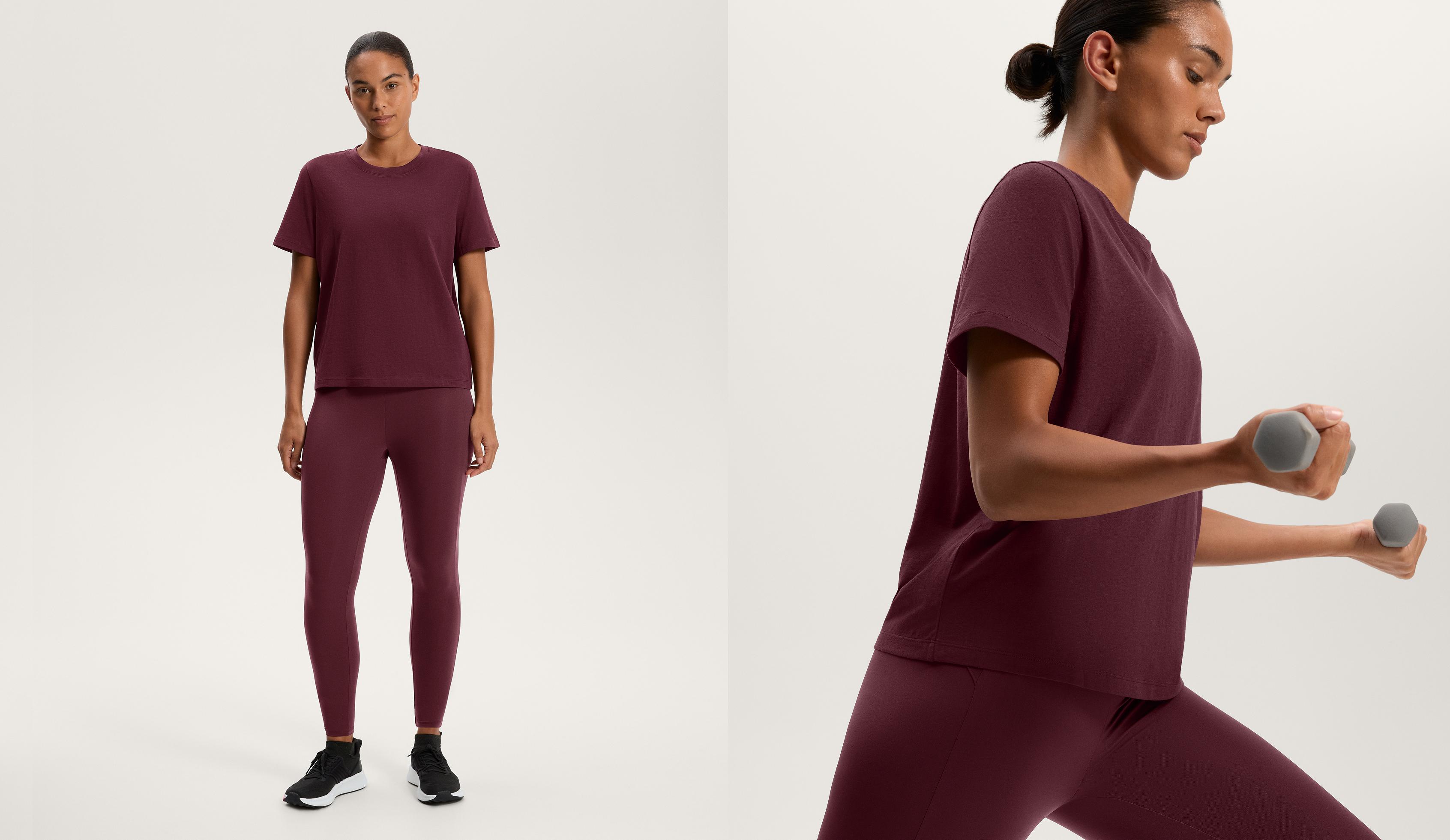 Short sleeve cotton blend T-shirt