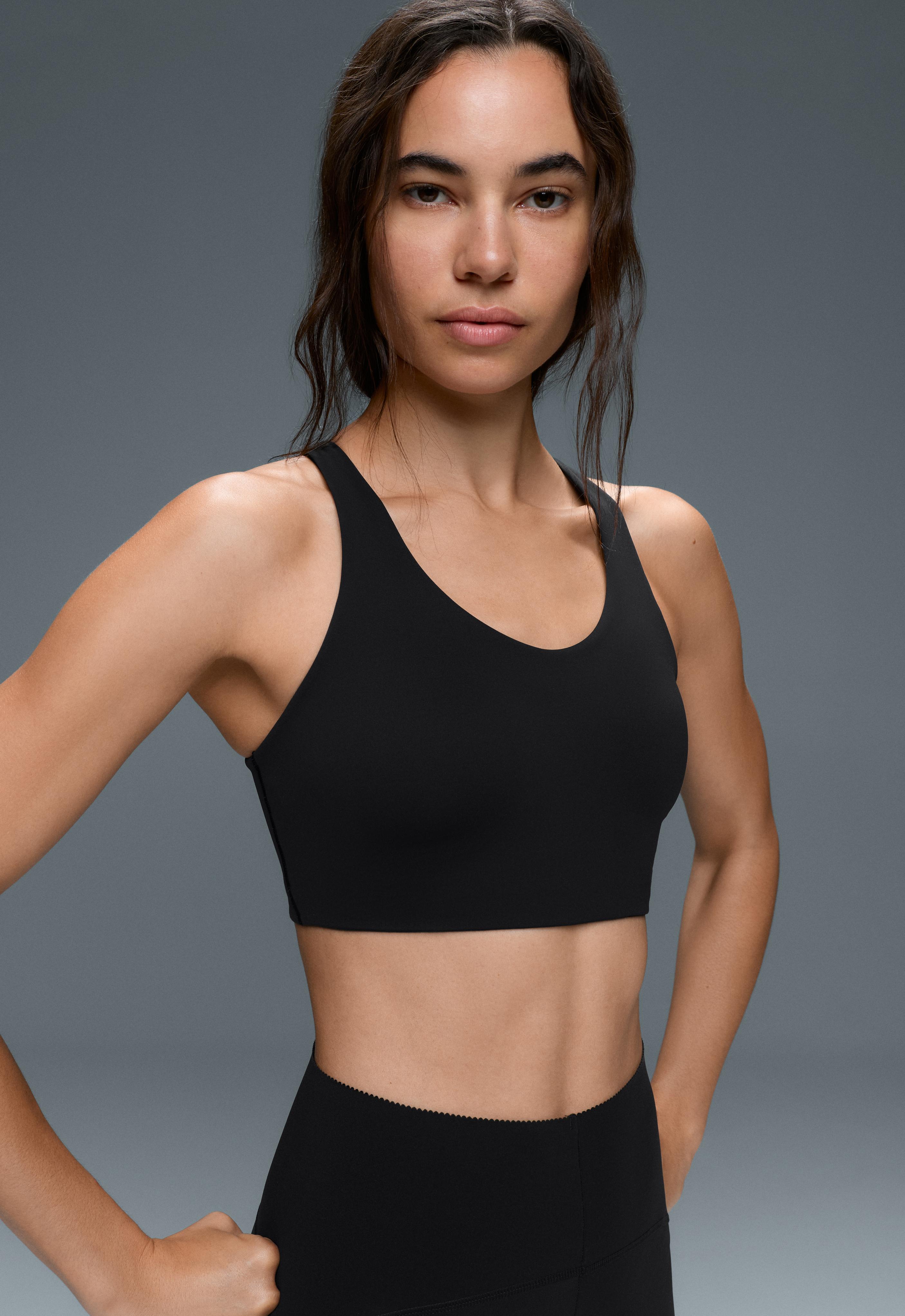 Firm support Compressive racerback sports bra