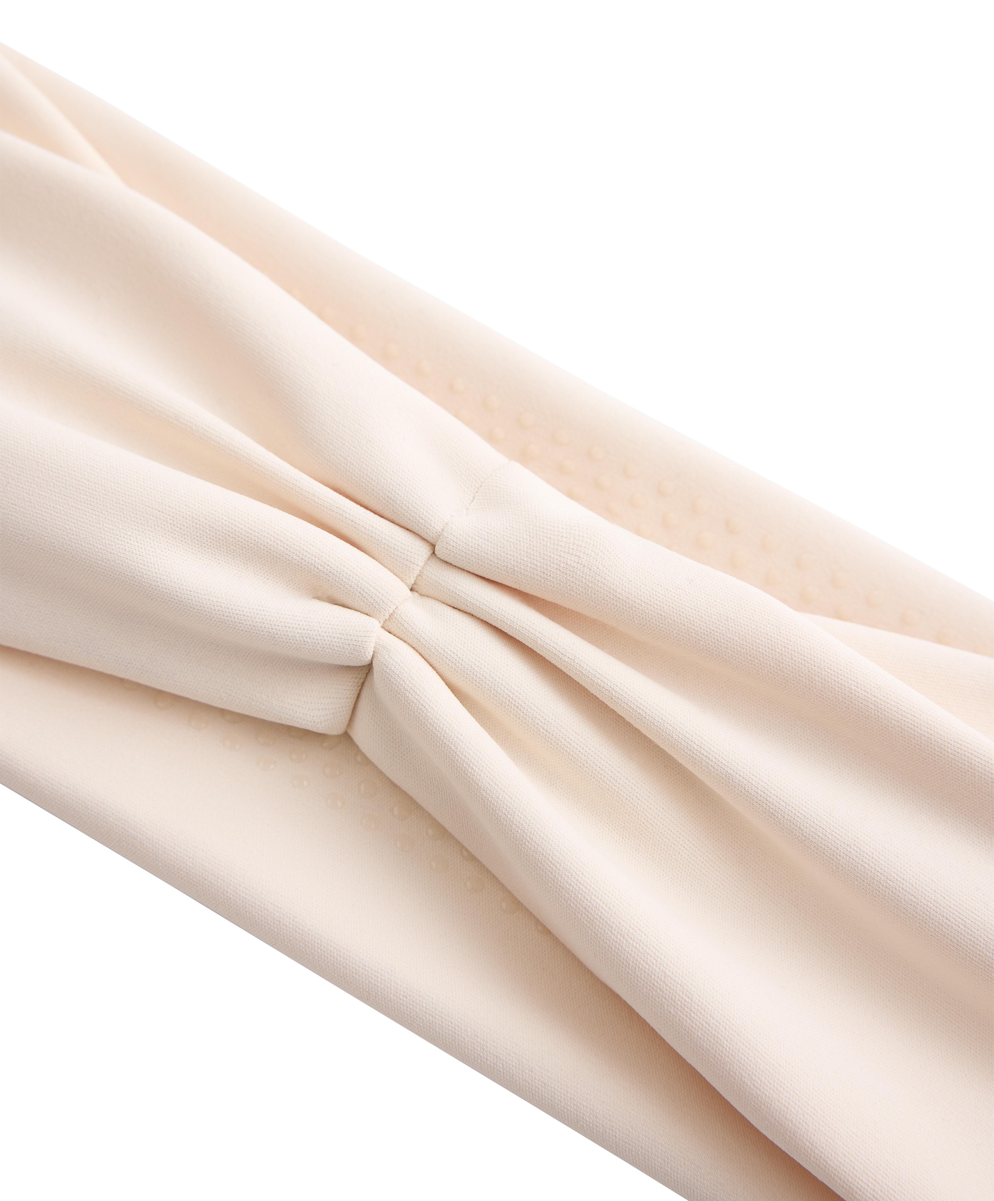 Ruched sports headband — CREAM