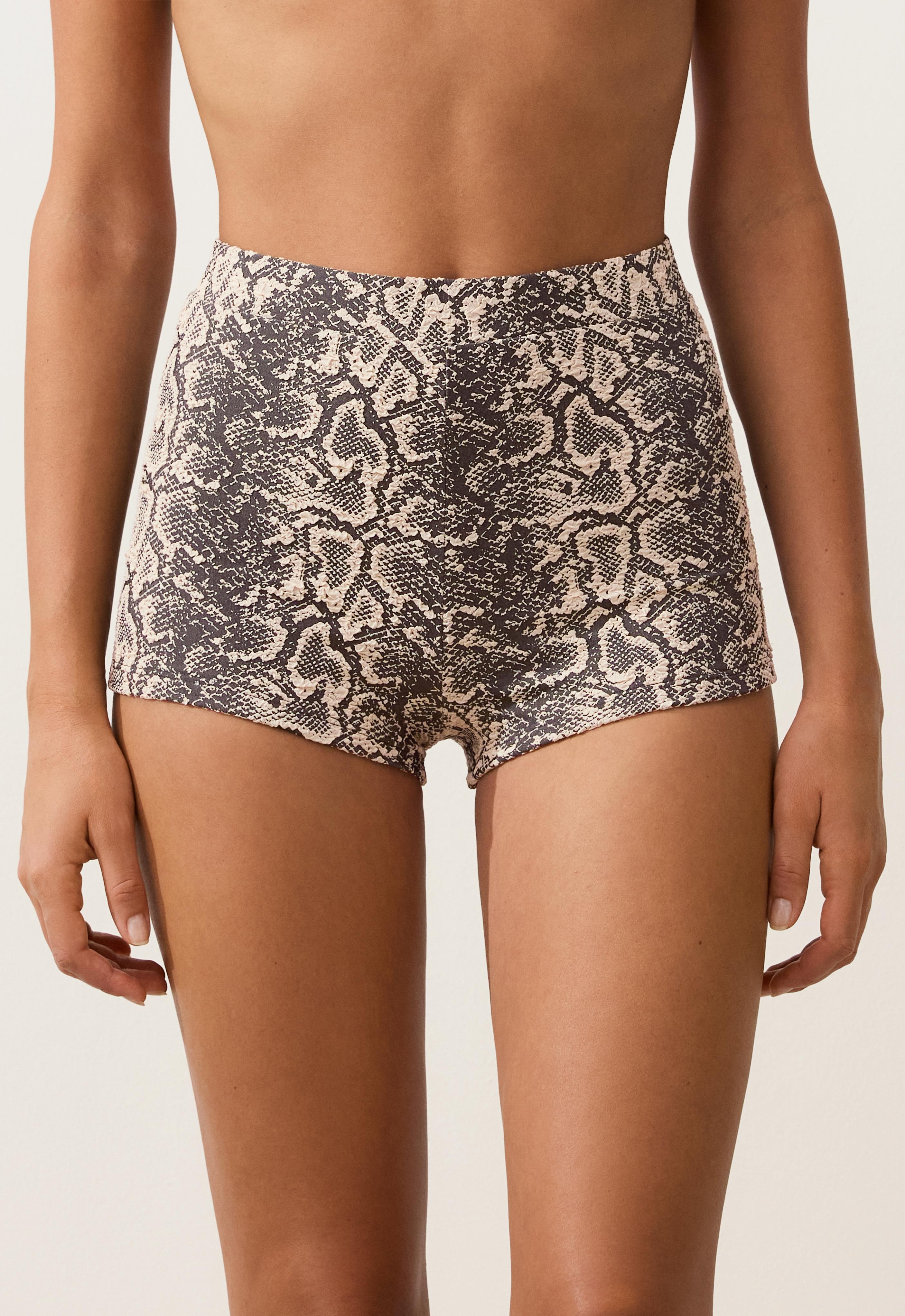 Shorts bikini estampado serpiente - Rebajas Shorts bikini estampado serpiente - Rebajas