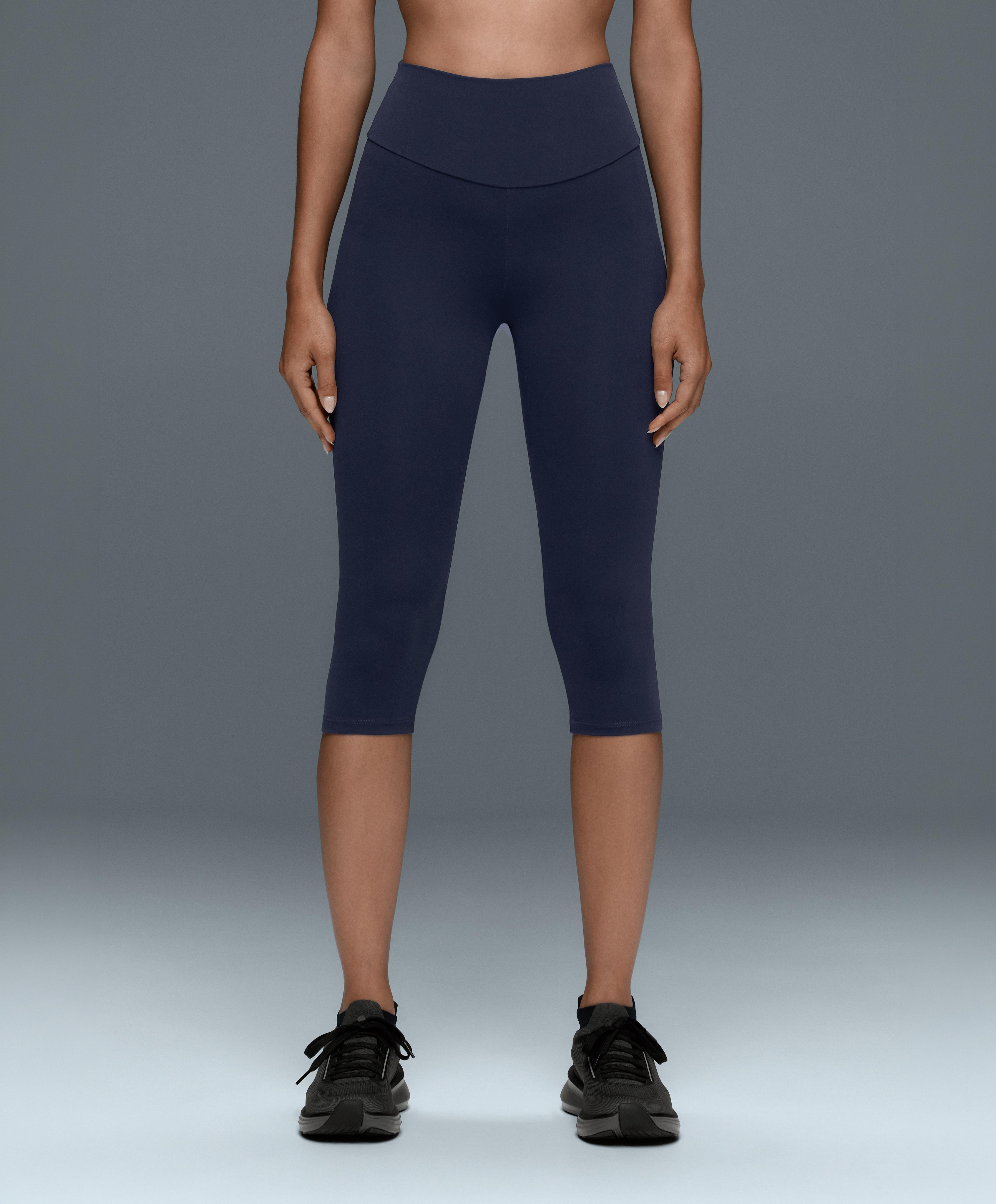 Comfortlux high-rise 40cm knee-length leggings — NAVY BLUE