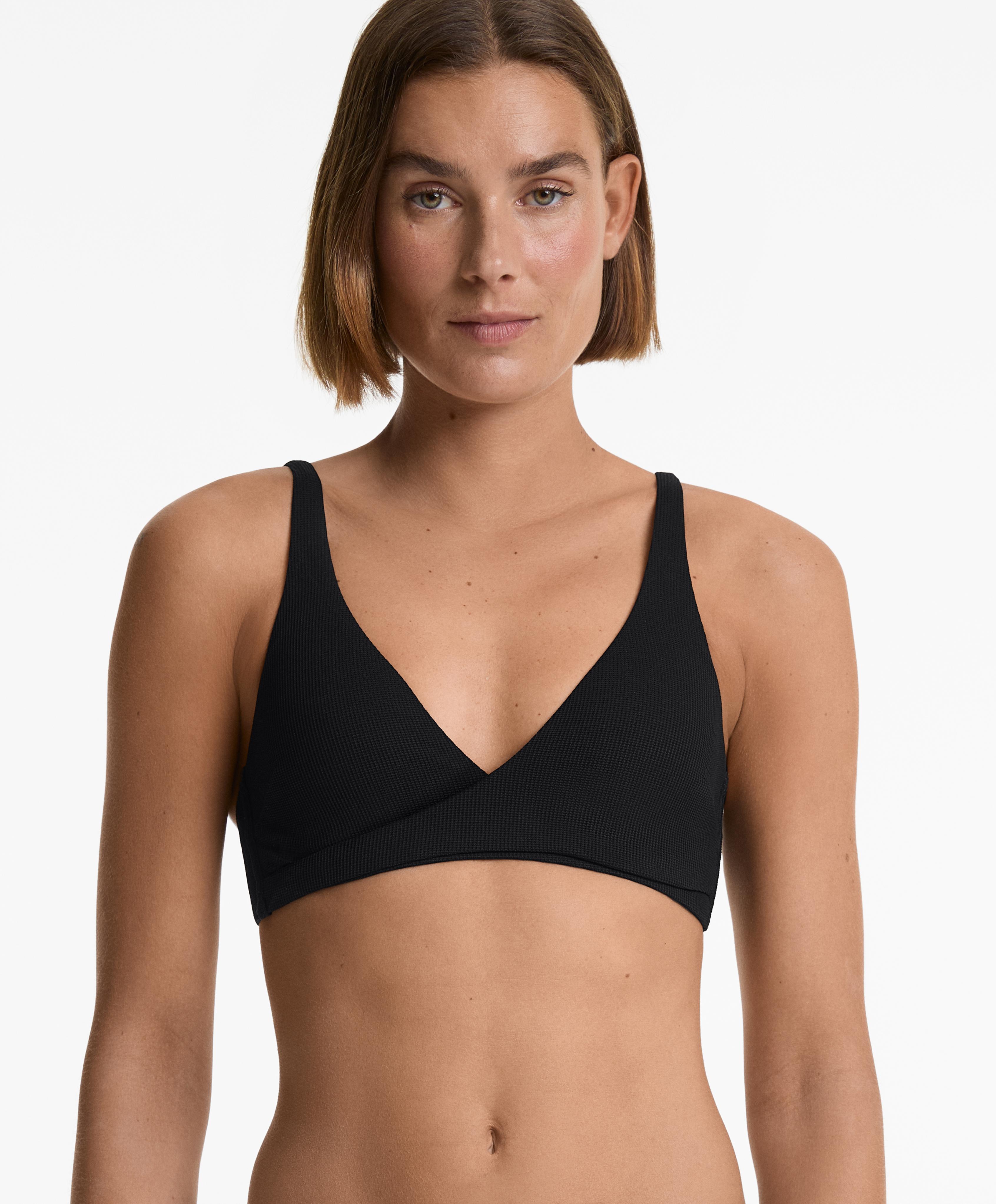 Bikini top halter cruzado piqué