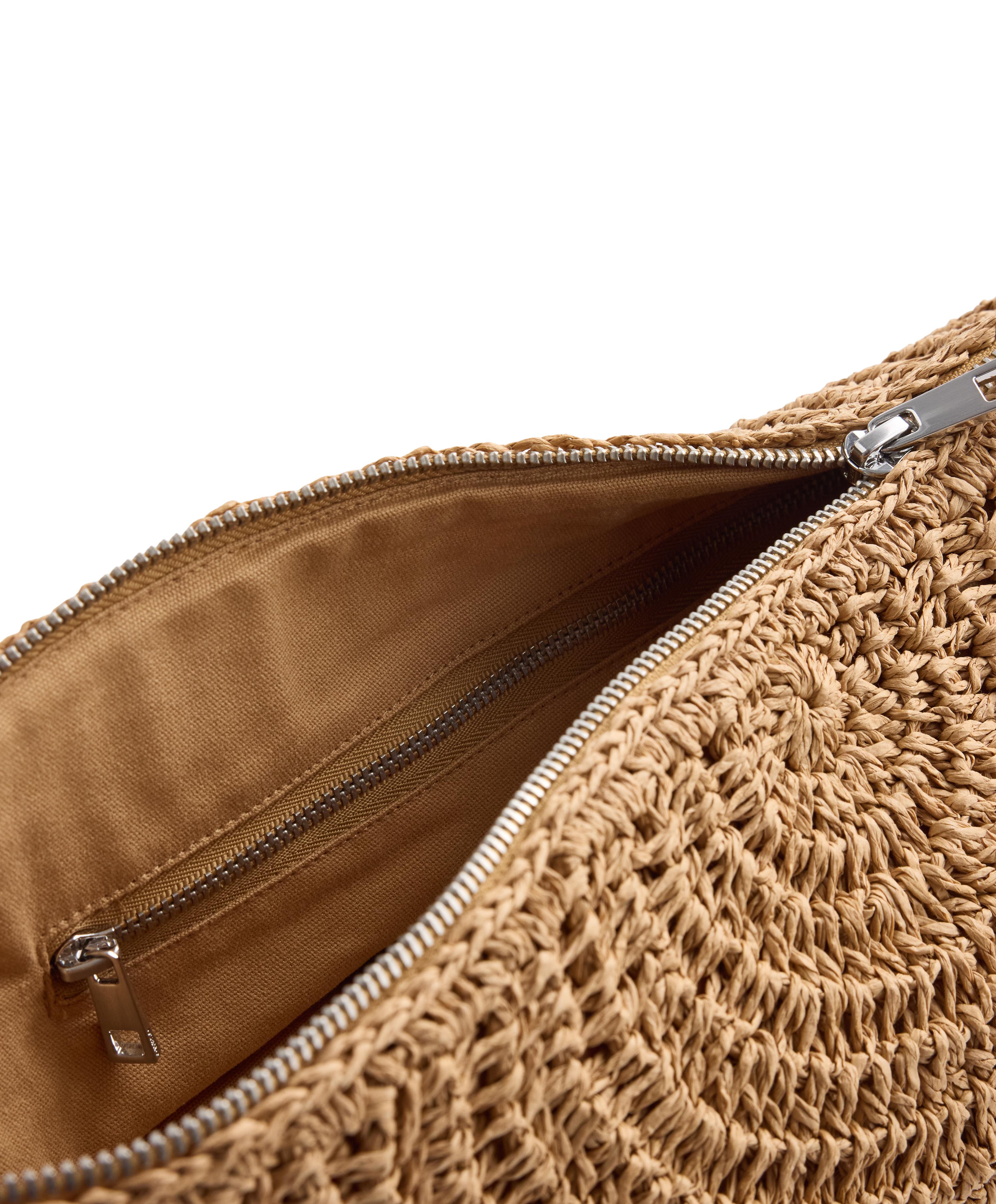 Large raffia-effect bag — NATURAL