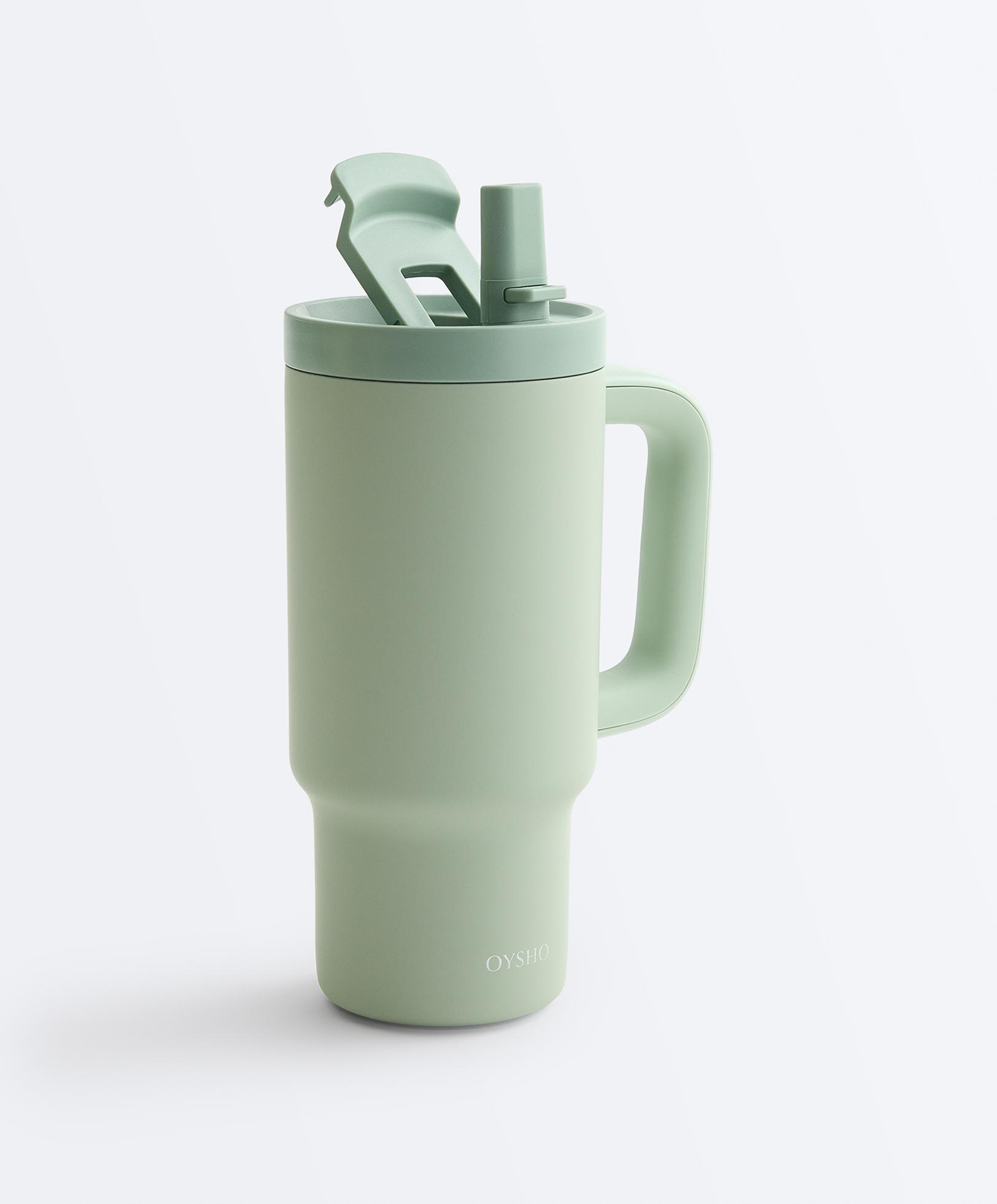 Mini tumbler bottle with handle — WASHED APPLE GREEN