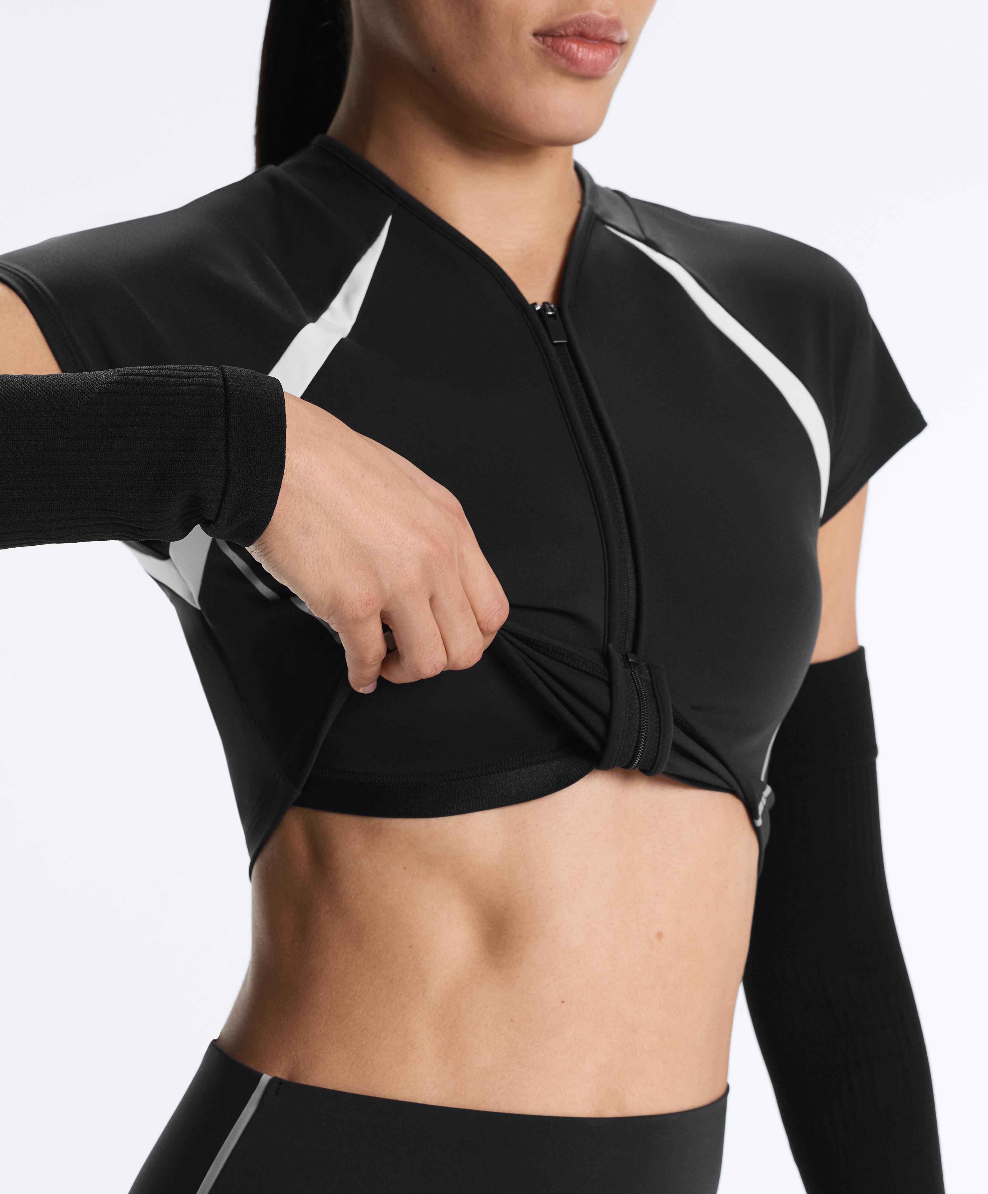 Reflective Compressive Tank top — BLACK