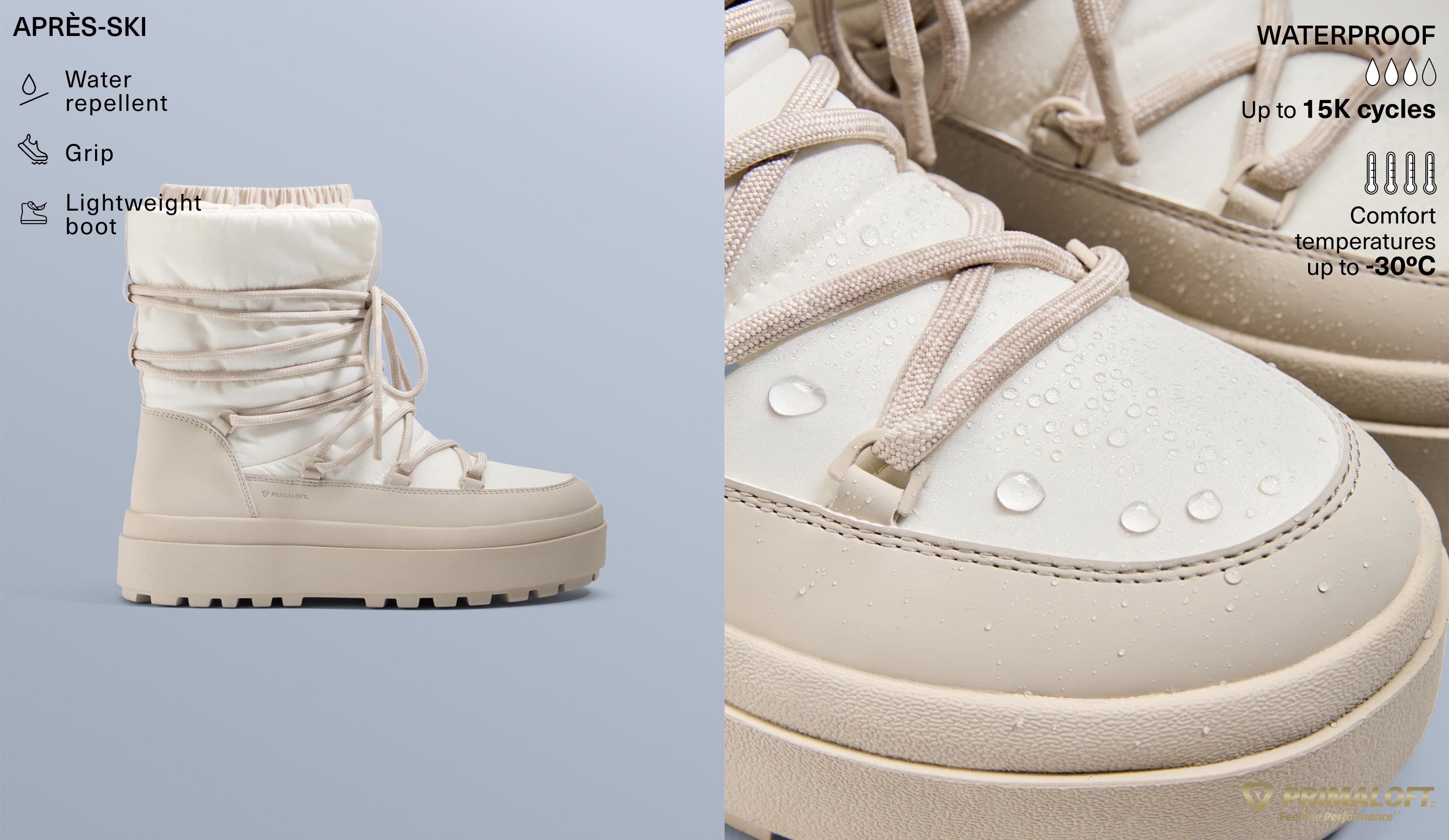 Combined lace-up boot — MINK