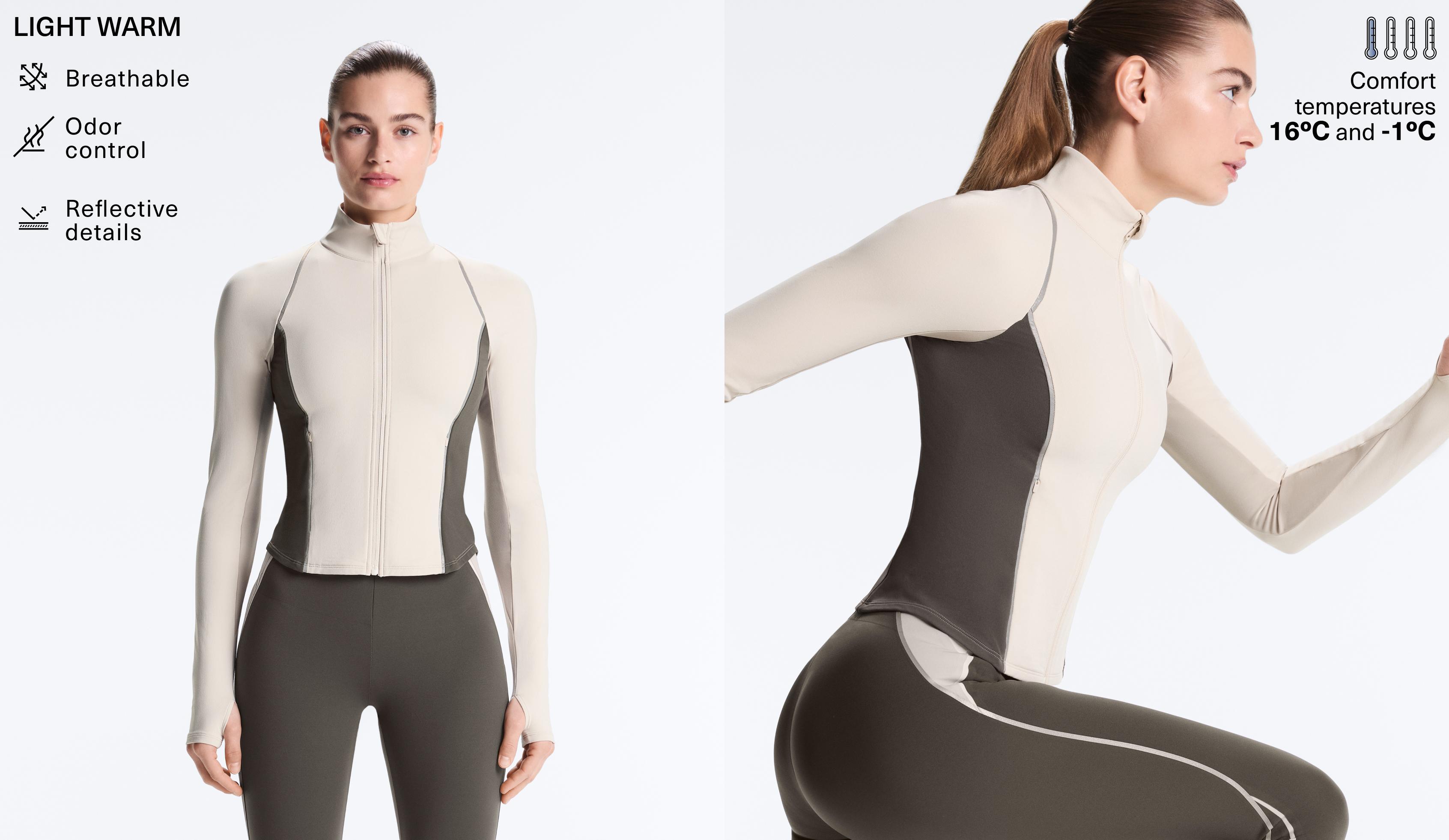 Light warm reflective technical jacket — SAND