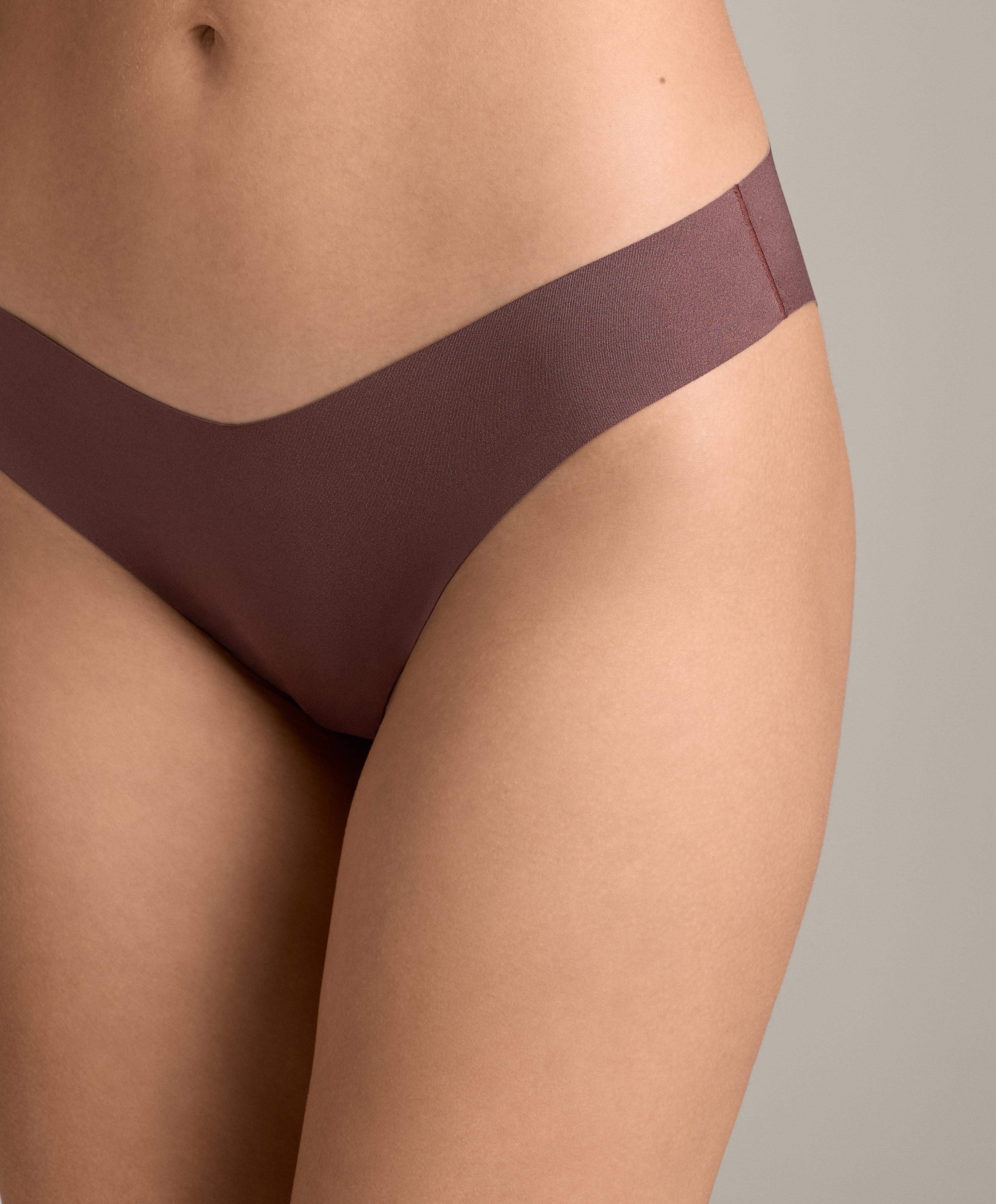 3 invisible laser-cut V-cut polyamide blend classic bikini briefs