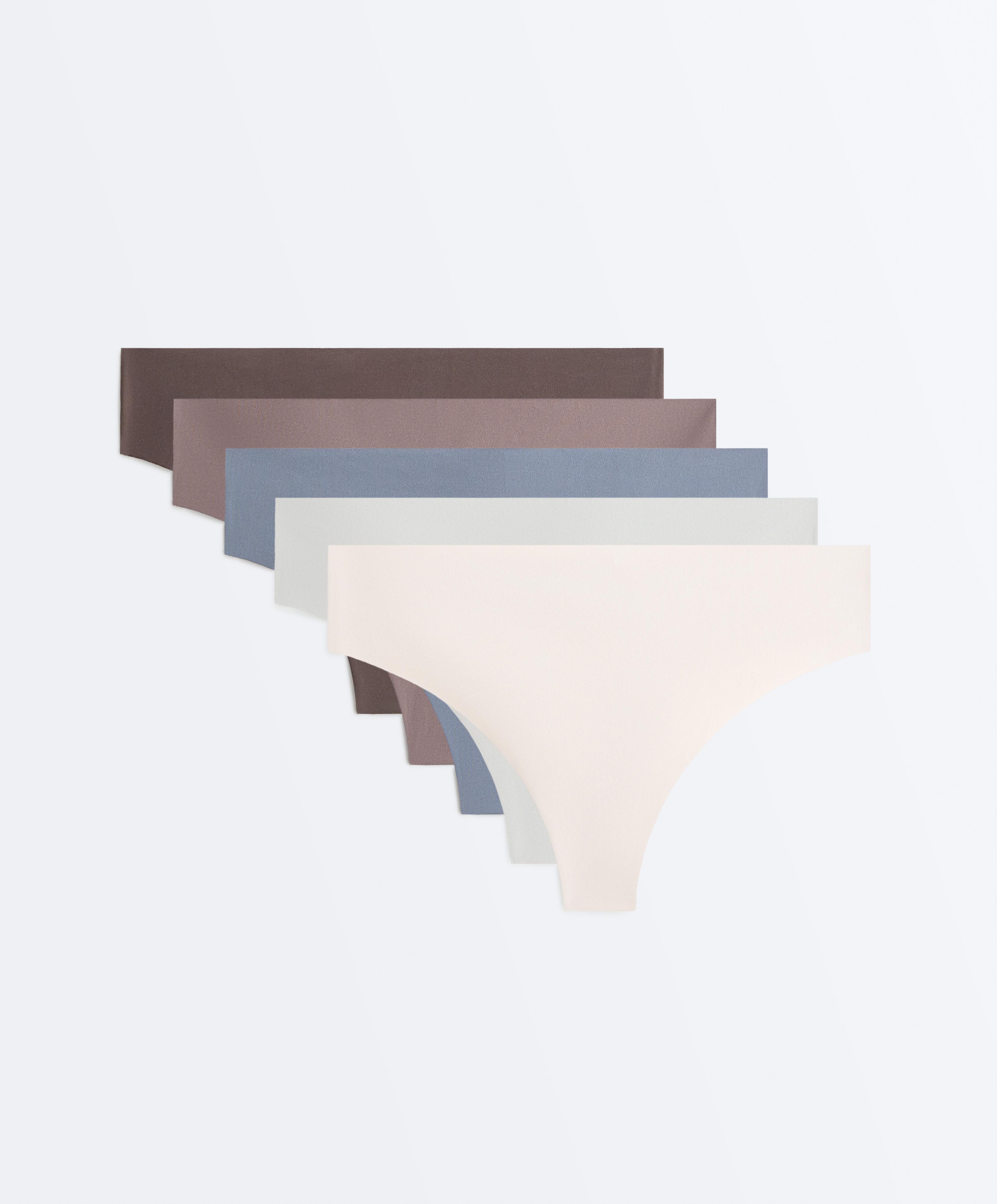 5 bragas tanga mezcla poliamida laser cut