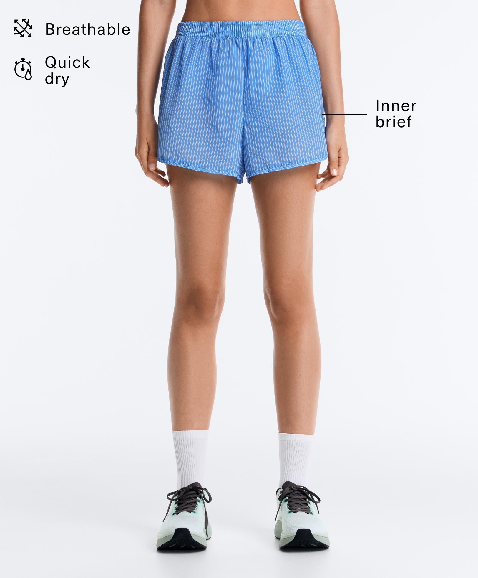 Striped technical shorts Striped technical shorts