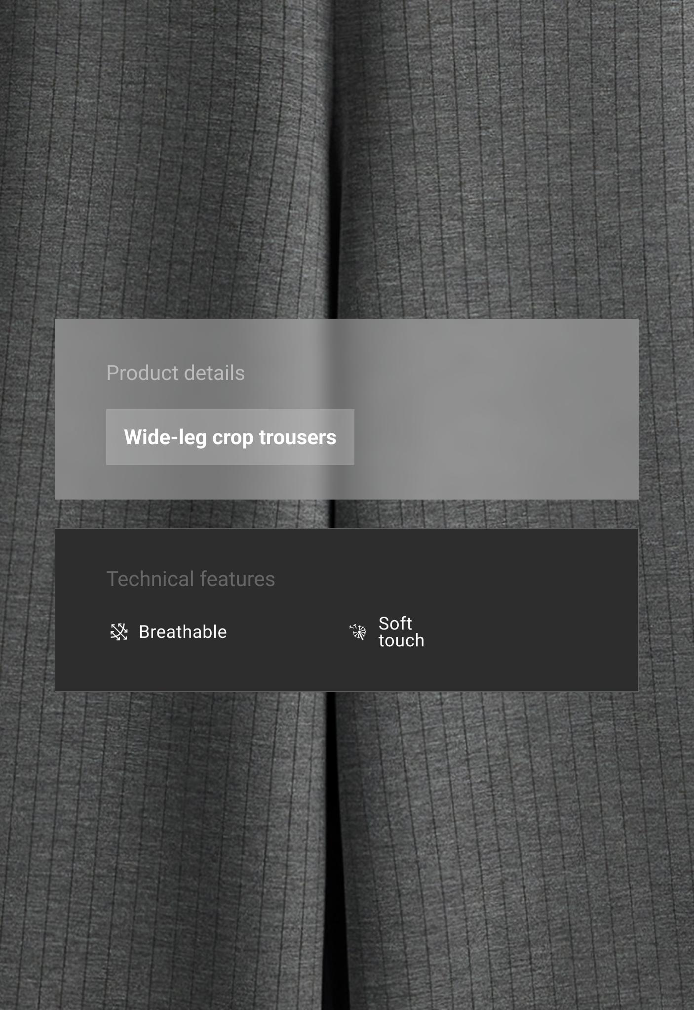 Super high-rise striped modal trousers — ASPHALT GREY