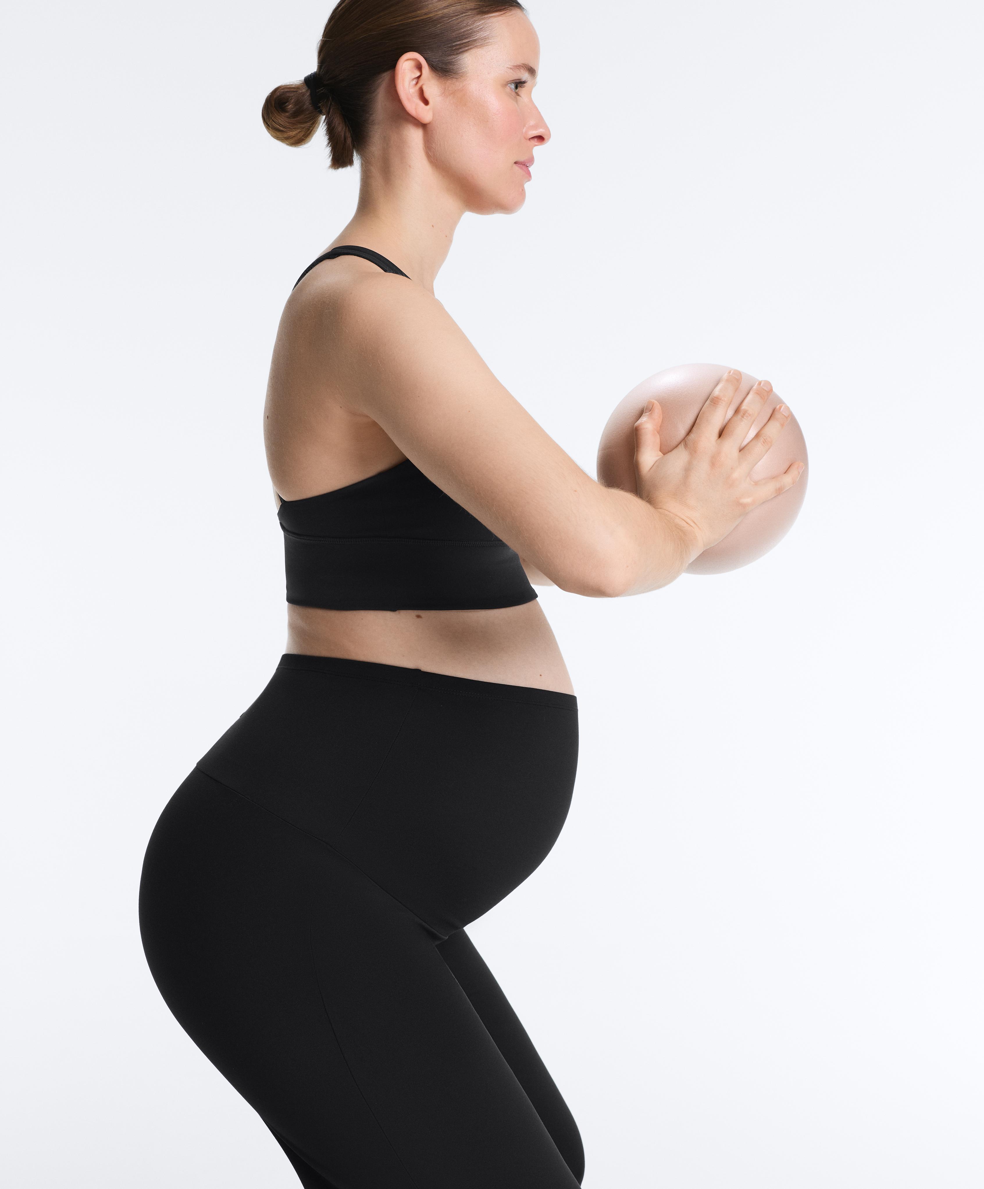 Comfortlux maternity straight-leg trousers — BLACK