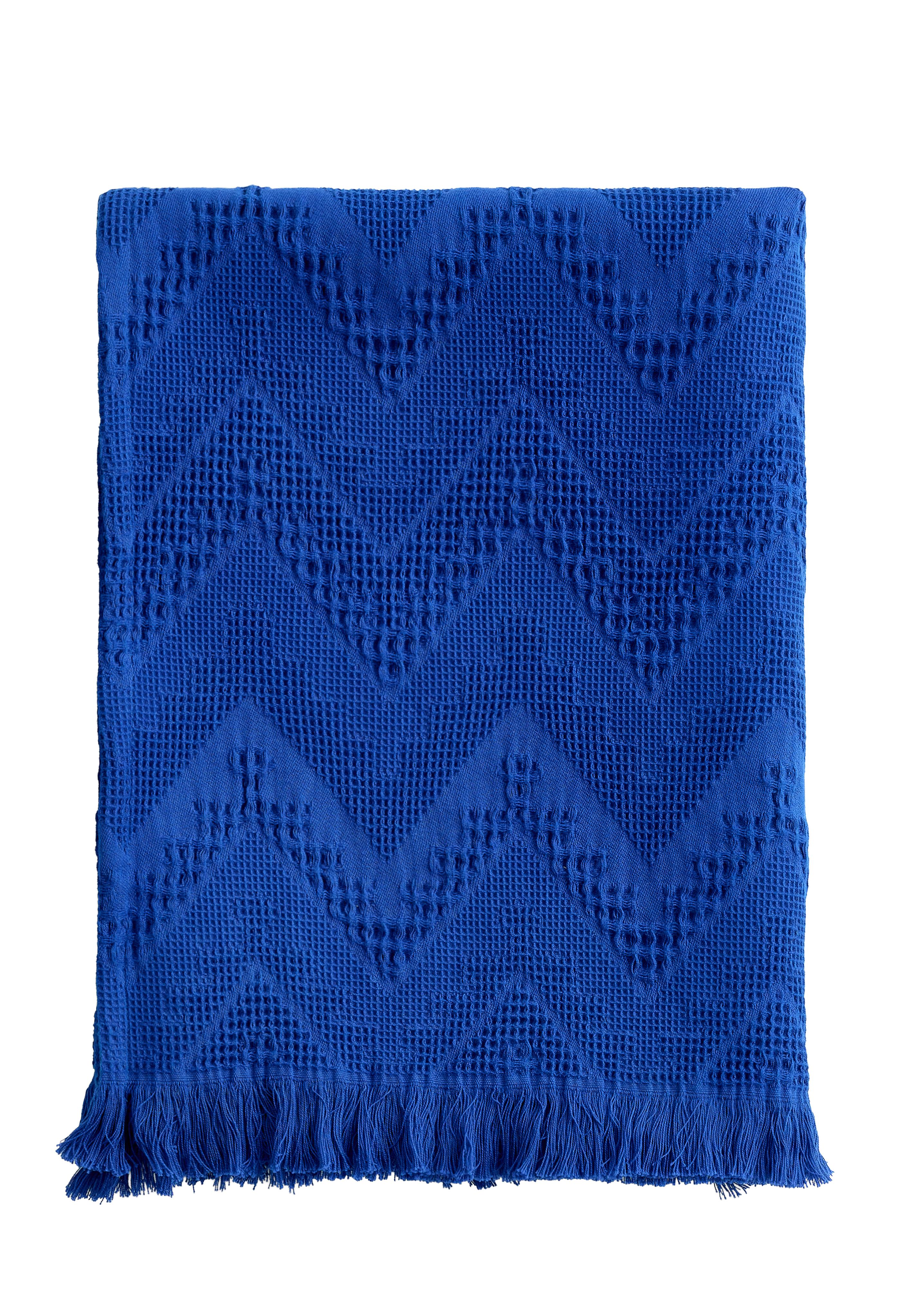 100% cotton chevron towel — KLEIN BLUE