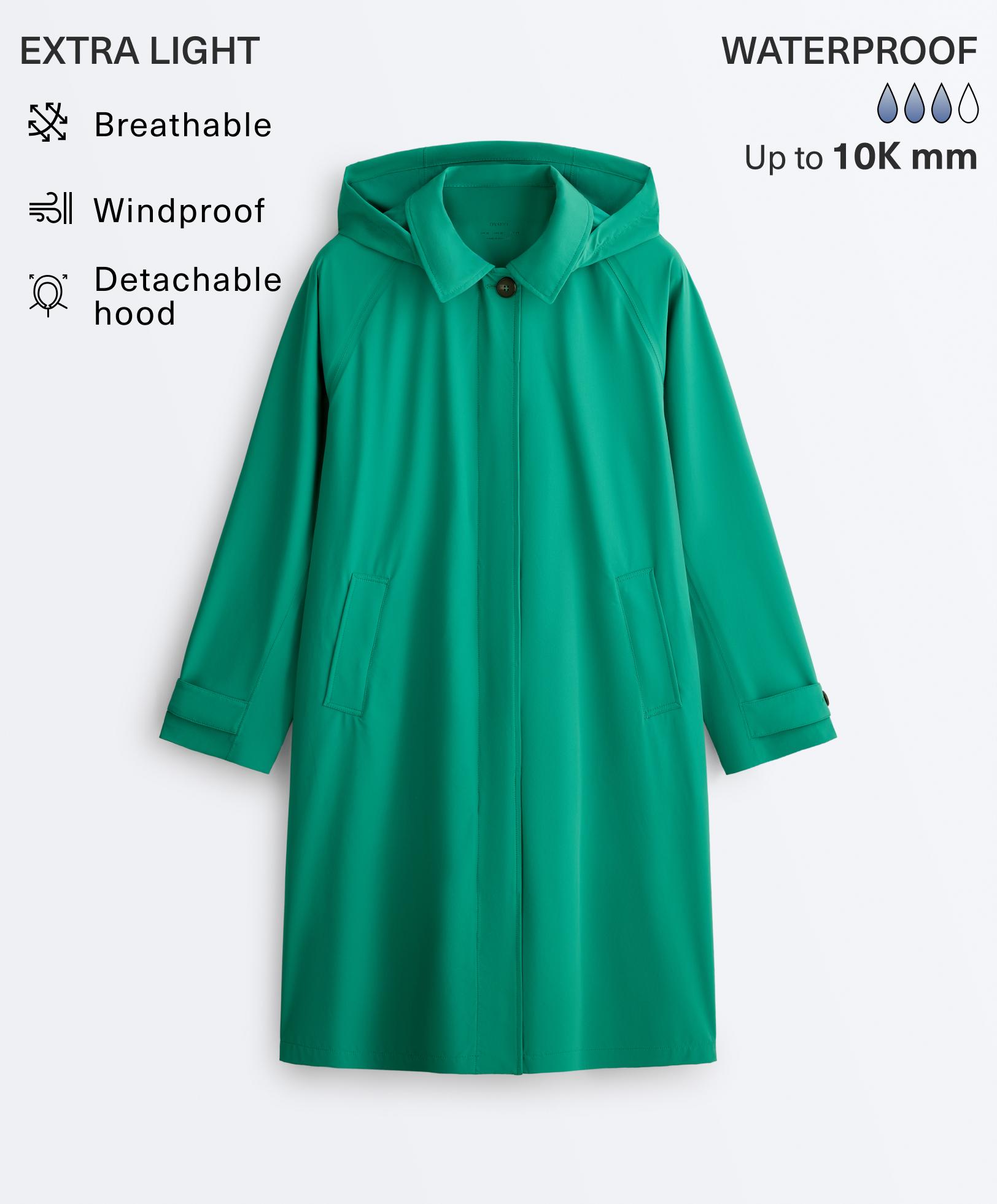 Midi extra lightweight 10k waterproof jacket — EMERALD GREEN