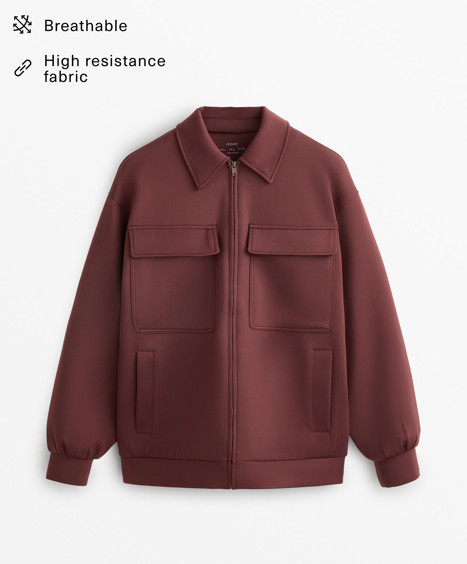 Chaqueta efecto neopreno