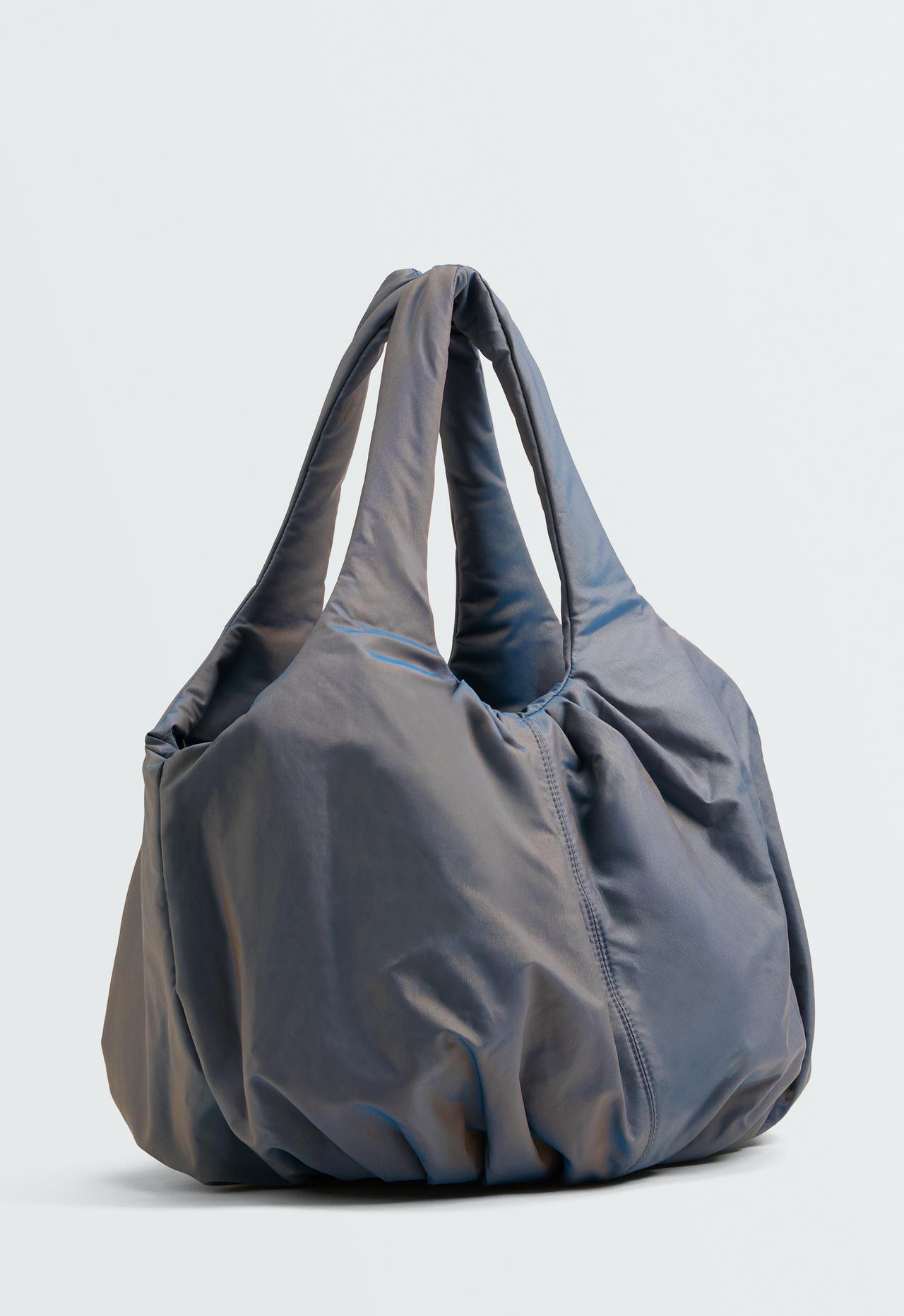 Ruched shopper bag — BLUE